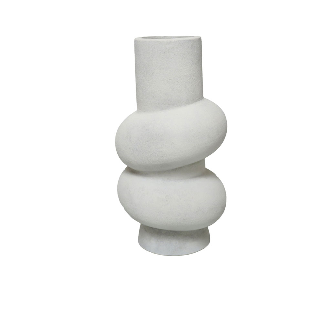 DANEET VASE 17x17x33 ALUMINIUM WHITE