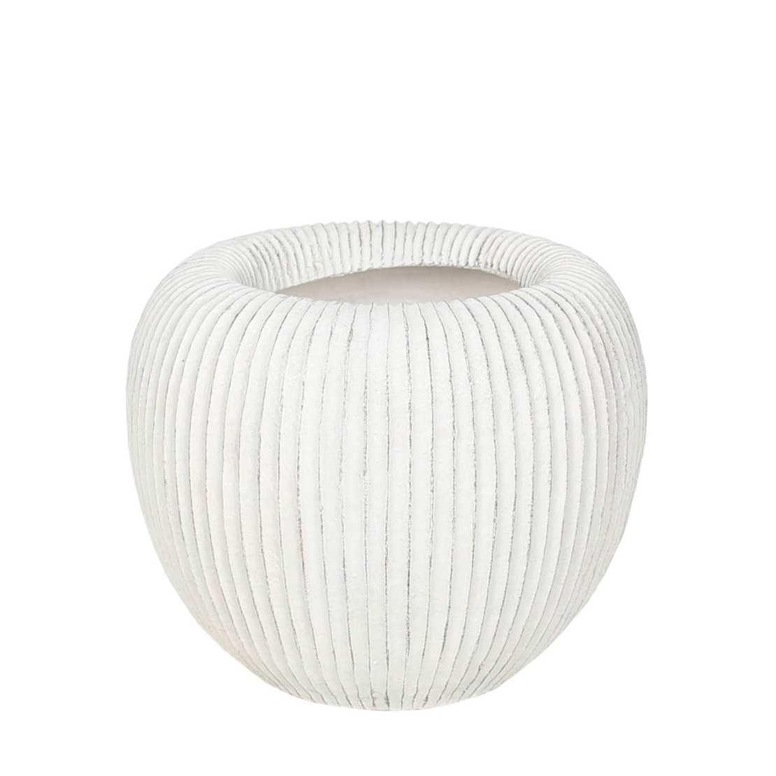 NIREAS VASE MGO WHITE 43x43xH34cm PRC
