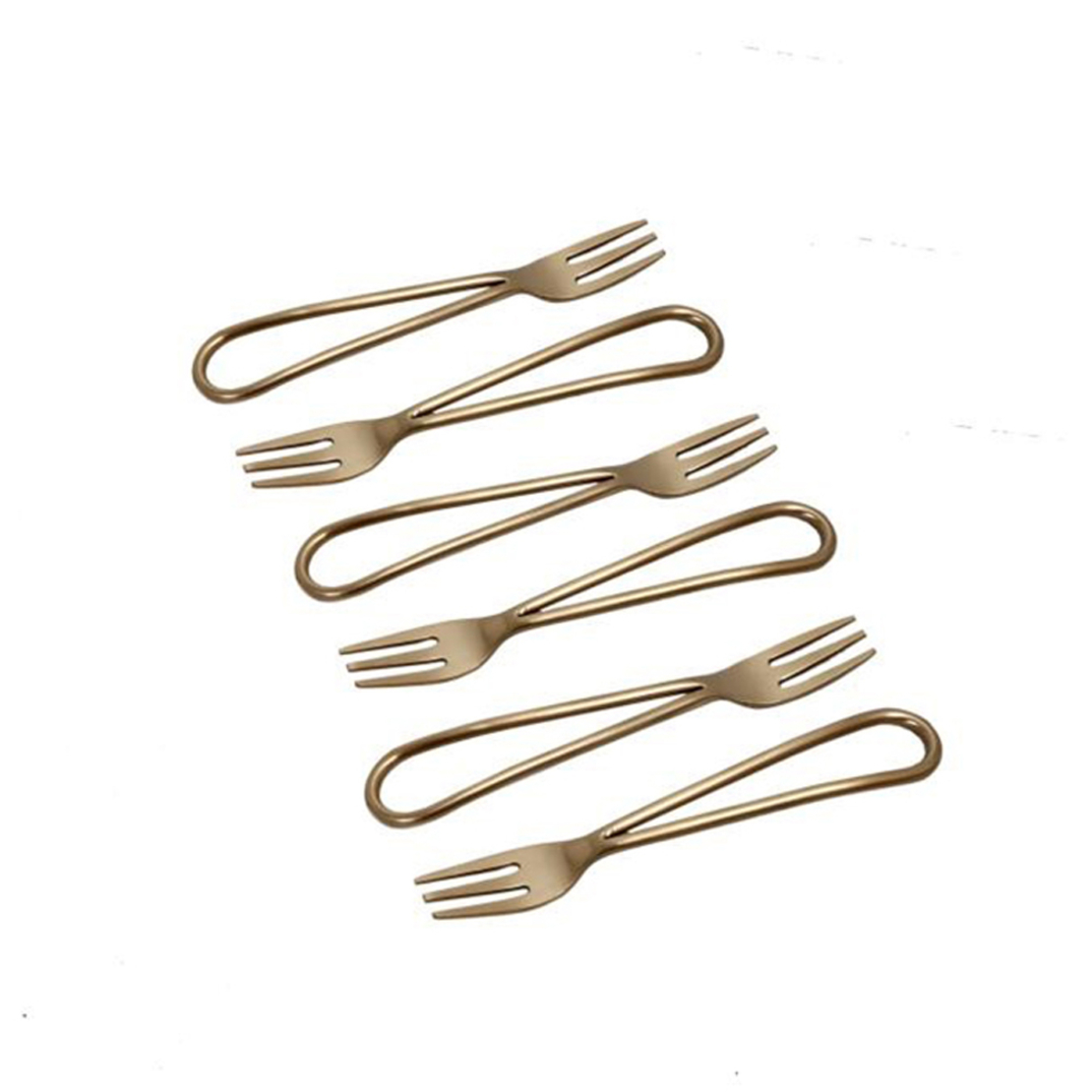 MATT FORK STEEL GOLD 13x2xH1cm IN