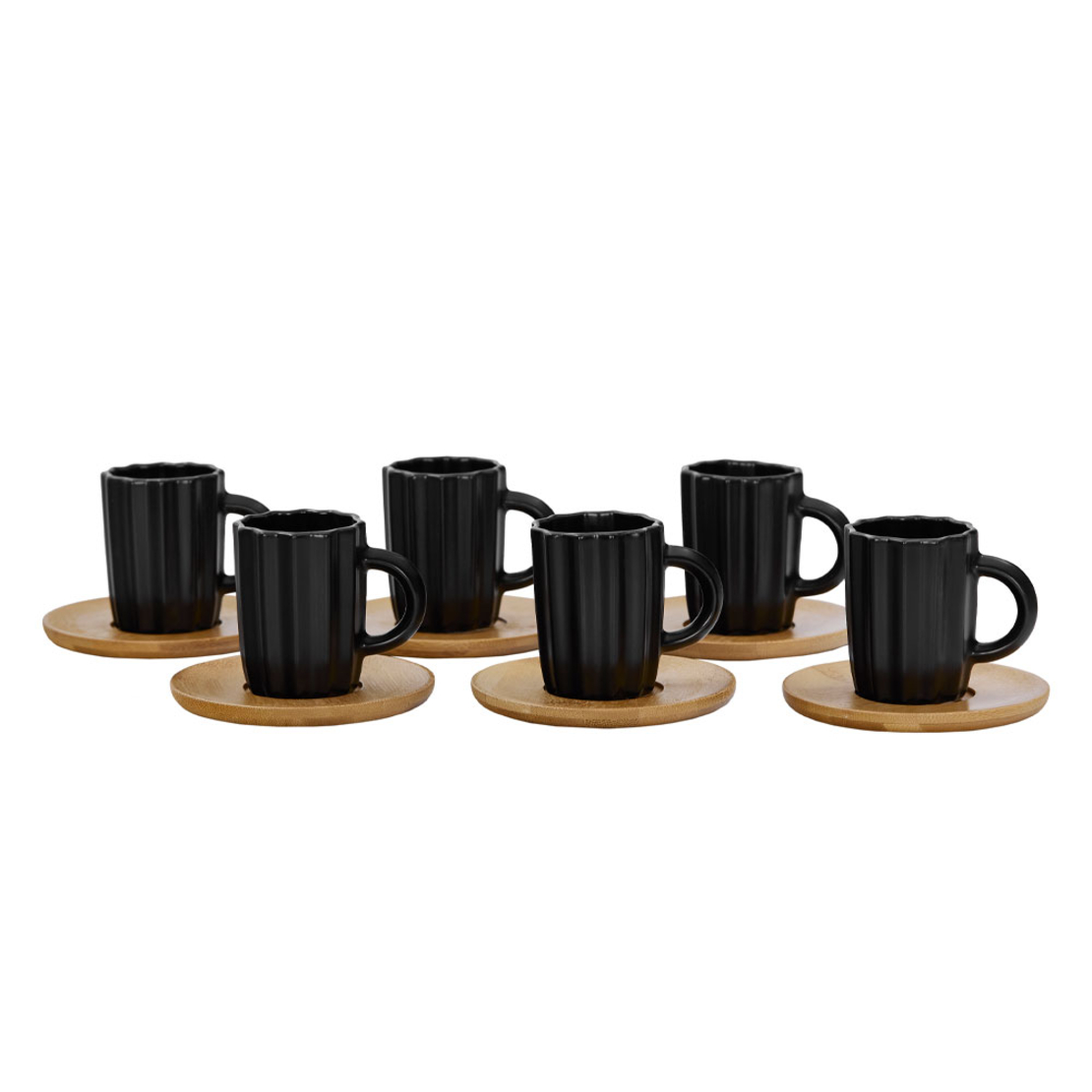CACTUS MUG ESPRESSO SET 6 PCS PORCELAIN BAMBOO B
