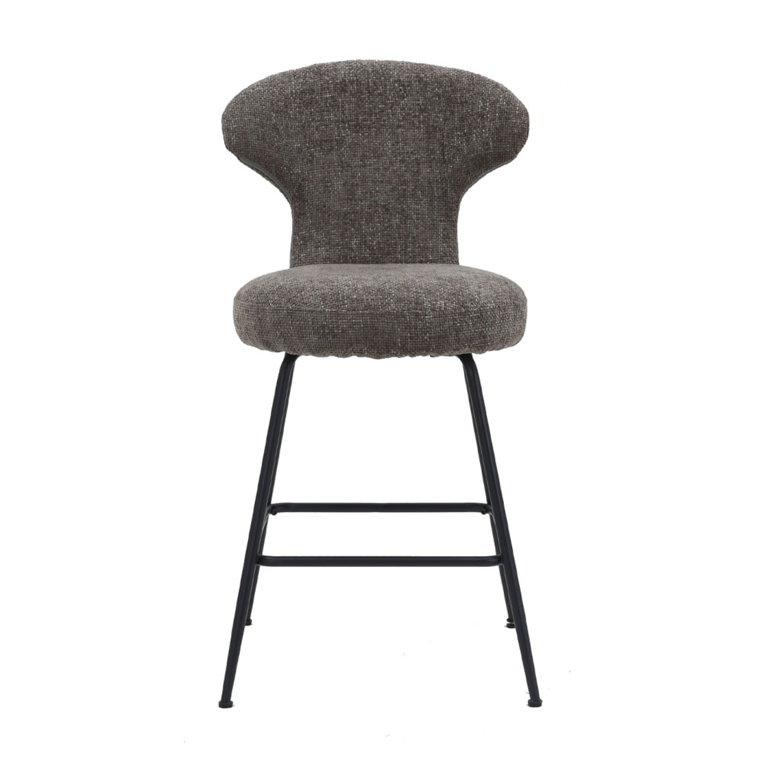 FUNGO STOOL BAR FABRIC GREY METAL BLACK E1 PRC