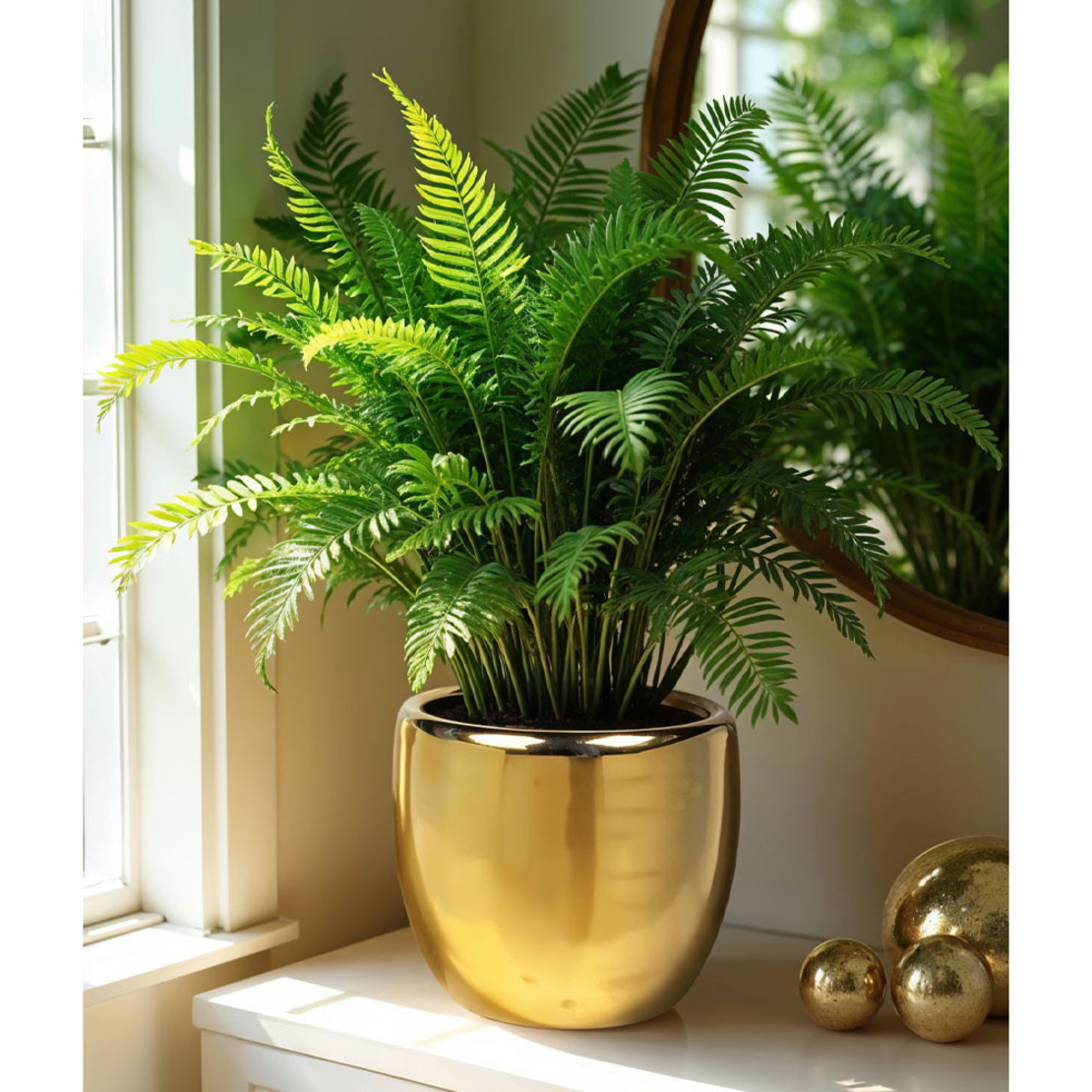 ORO VASE 28x28x24 CERAMIC GOLD