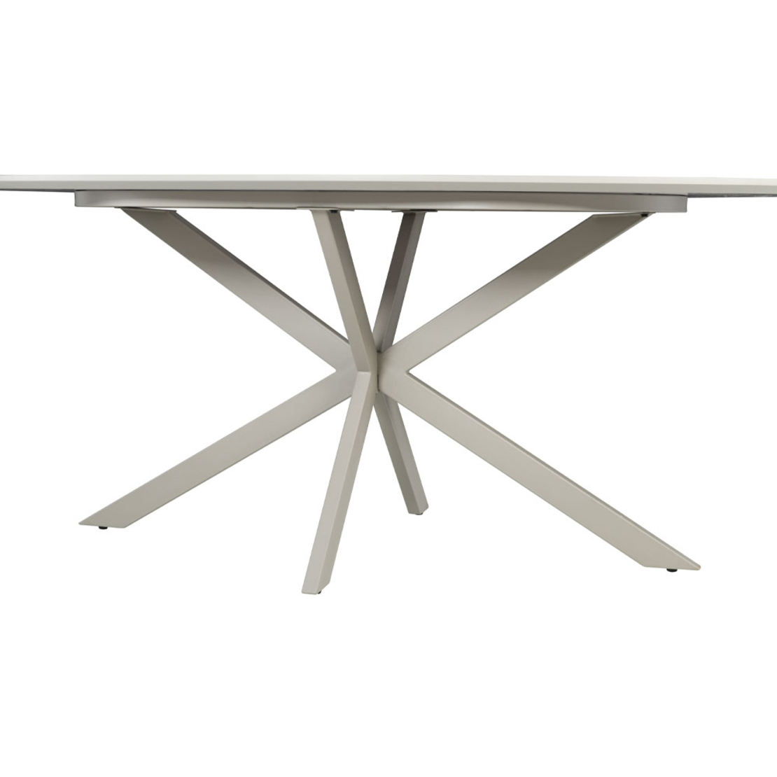 CASPIAN TABLE MELAMINE GREY WITH MARBLE PATTERN METAL LATTE 180x90x75 E1 PRC