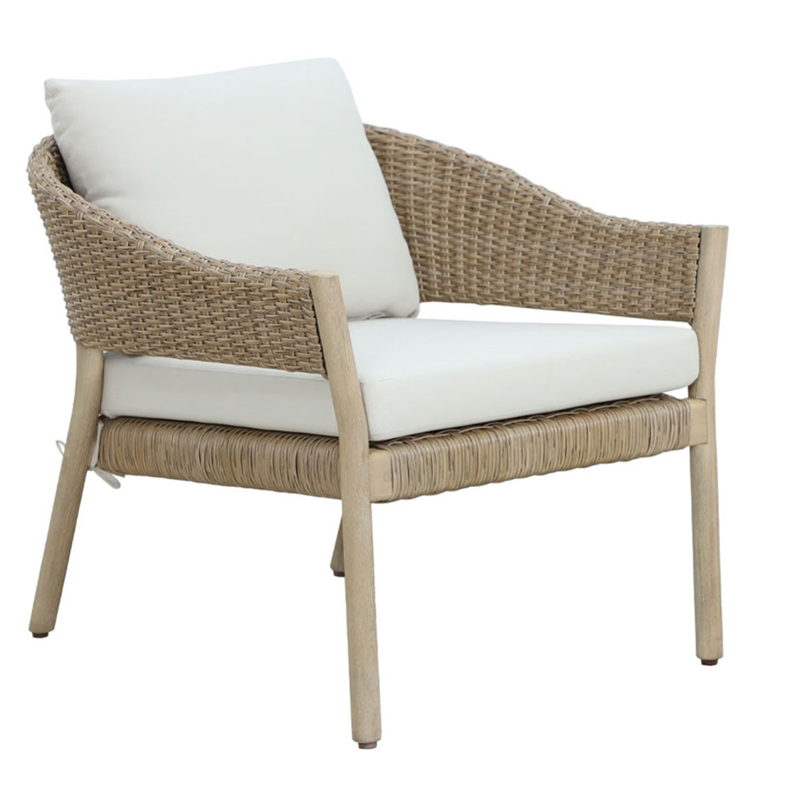SUMATRA LOUNGE SET 1+2 WOOD EUCALYPTUS NATURAL BEI