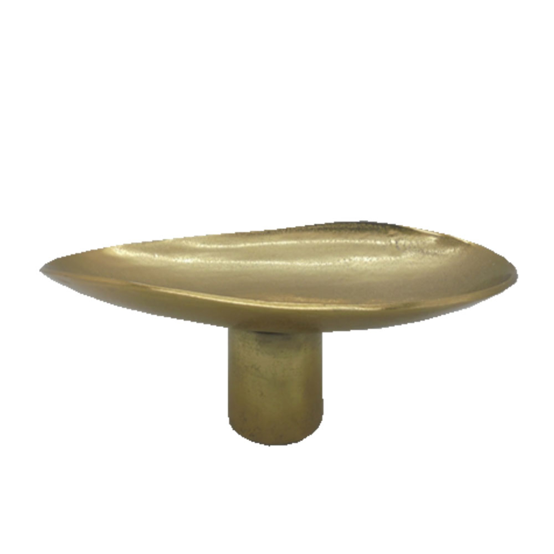 DUNE TRAY ON FOOT ALUMINIUM GOLD 45,75x25,5xH17,75