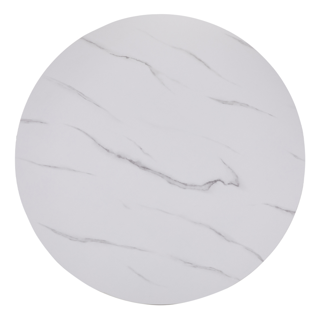 STOCKHOLM TABLE ROUND TABLE METAL WHITE WITH MARBLE PATTERN MDF WITH PAPER VENEER BLACK E1 PRC