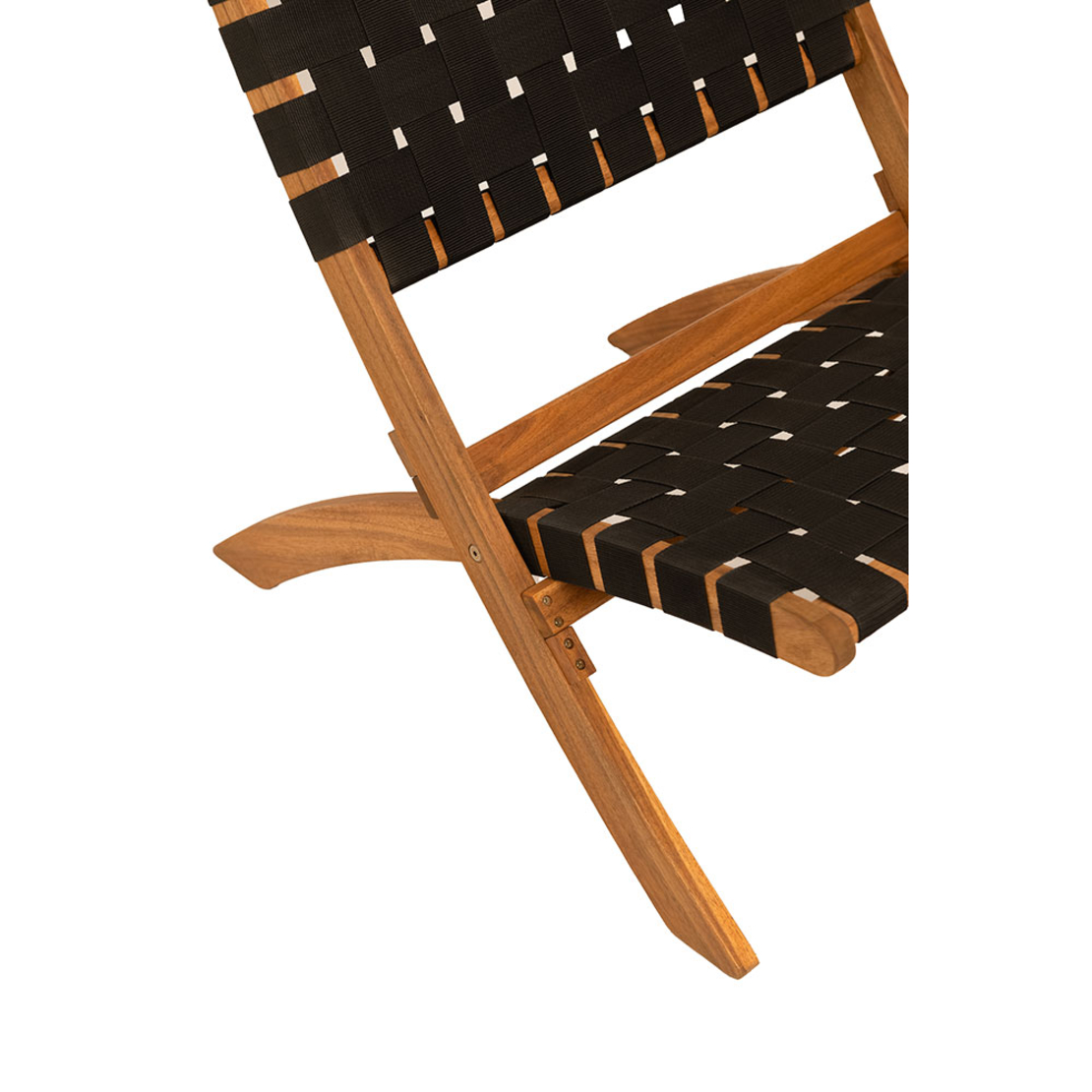 HASTAG CHAIR FOLDING NAYLON STRIPES BLACK NATURAL 78x60xH72,5cm VN
