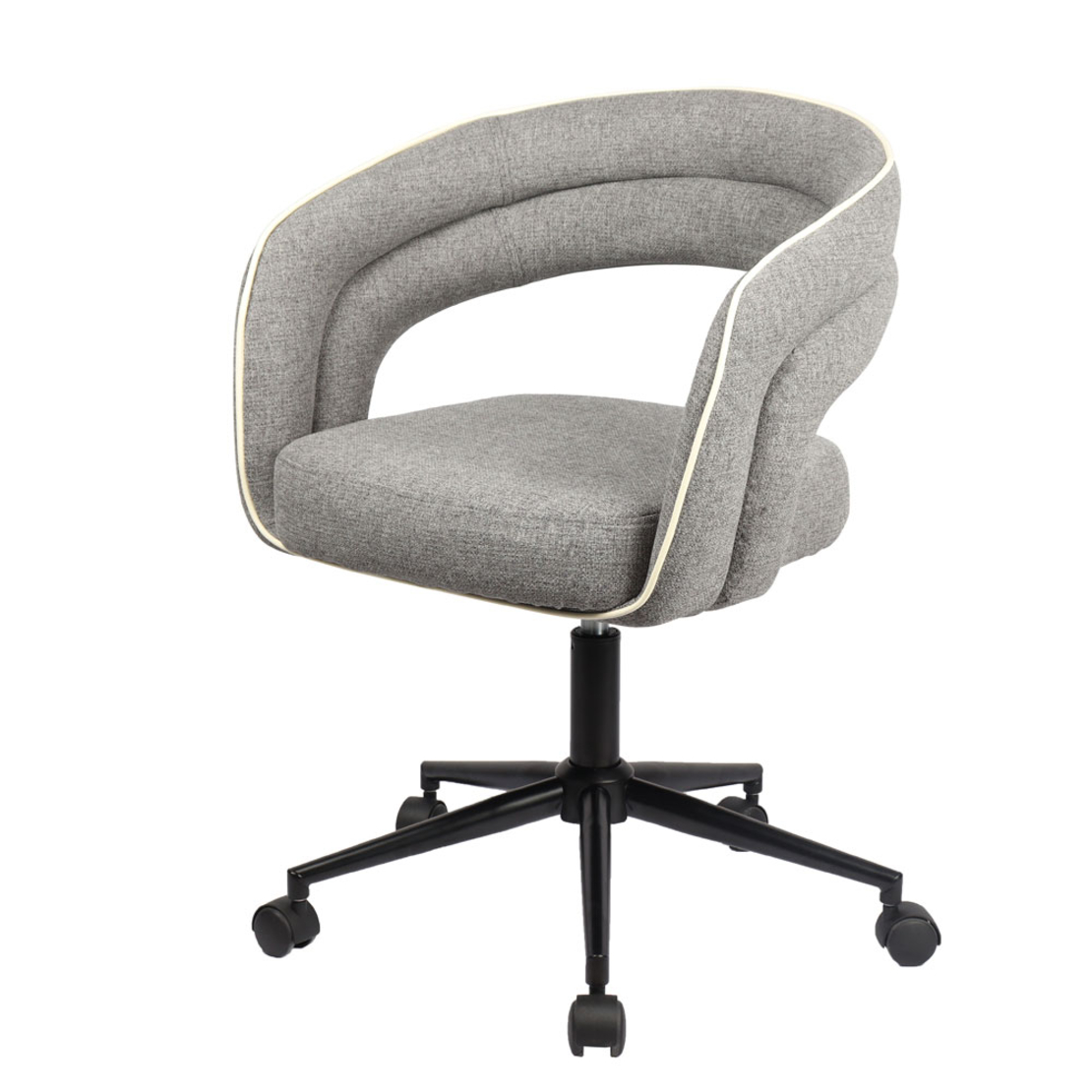LA LUNA CHAIR DESK FABRIC GREY METAL METAL 59x56,5
