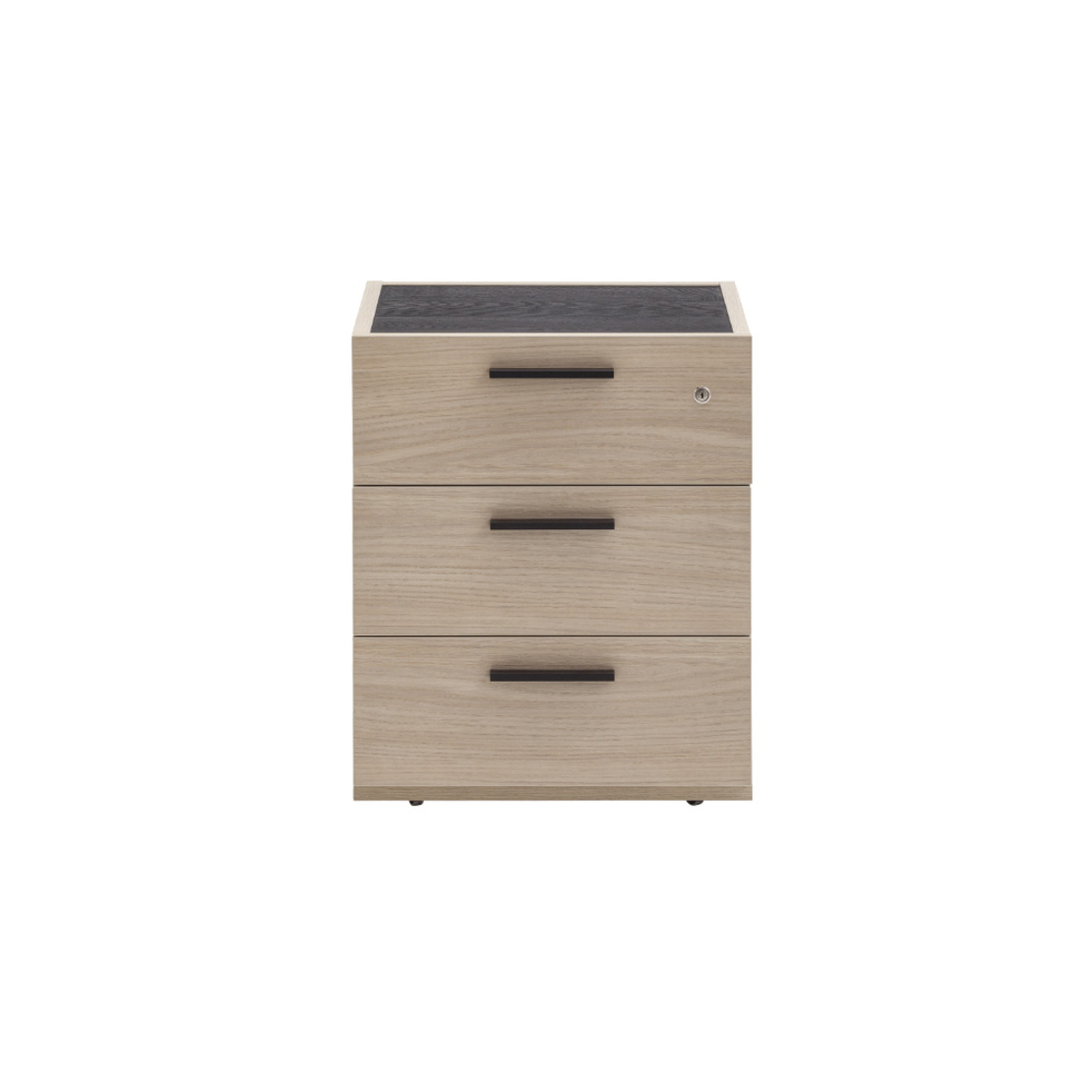 DAVINCI PEDESTAL 3DRAWERS MELAMINE SONOMA BLACK OAK 50x47,2xH61,2cm E1 EU