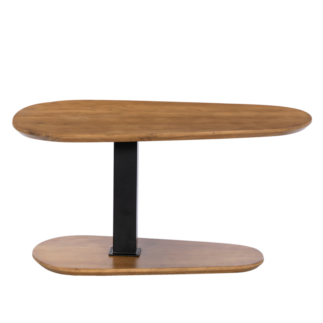 LEVEL COFFEE TABLE WOOD ACACIA WALNUT METAL BLACK 95x65xH48cm IN