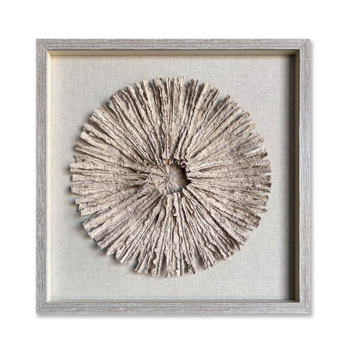 PURE EARTH 1 PAINTING PAPER BEIGE GLASS FRAME NATU