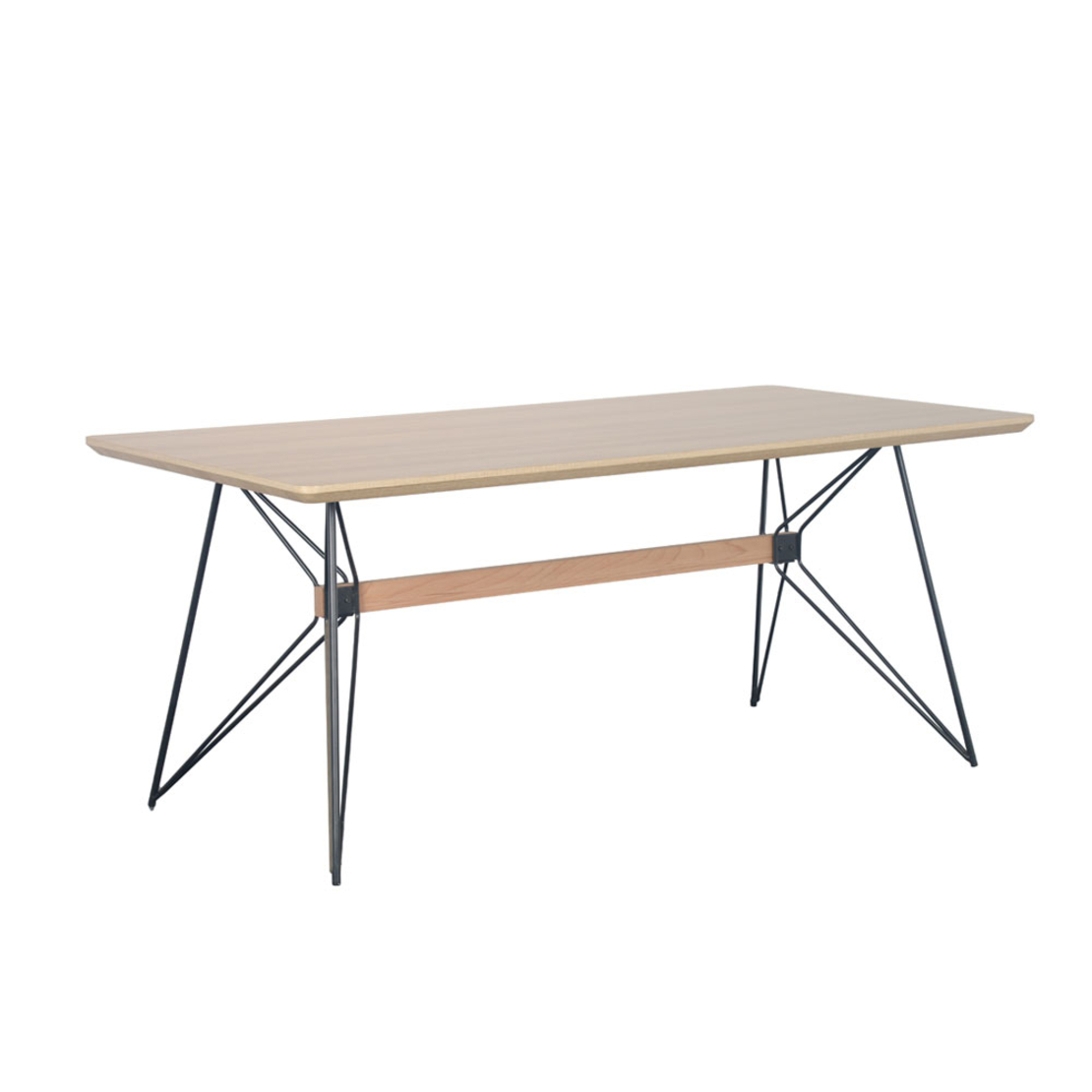 RIGOTE TABLE MDF WITH PAPER VENEER SONOMA METAL BLACK E1 PRC