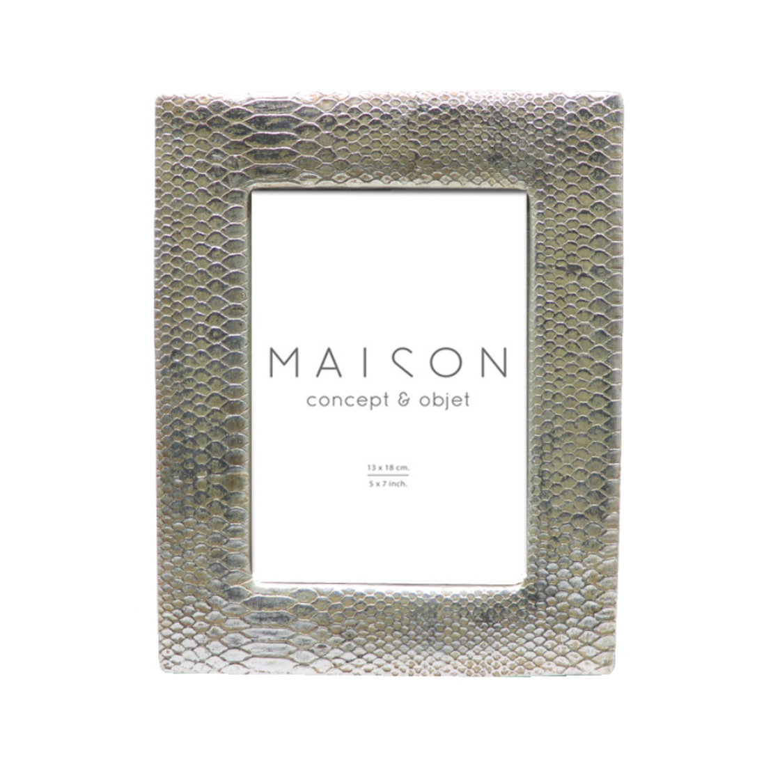 TRIM PHOTO FRAME POLYRESIN GLASS SILVER 18,8x2,5xH