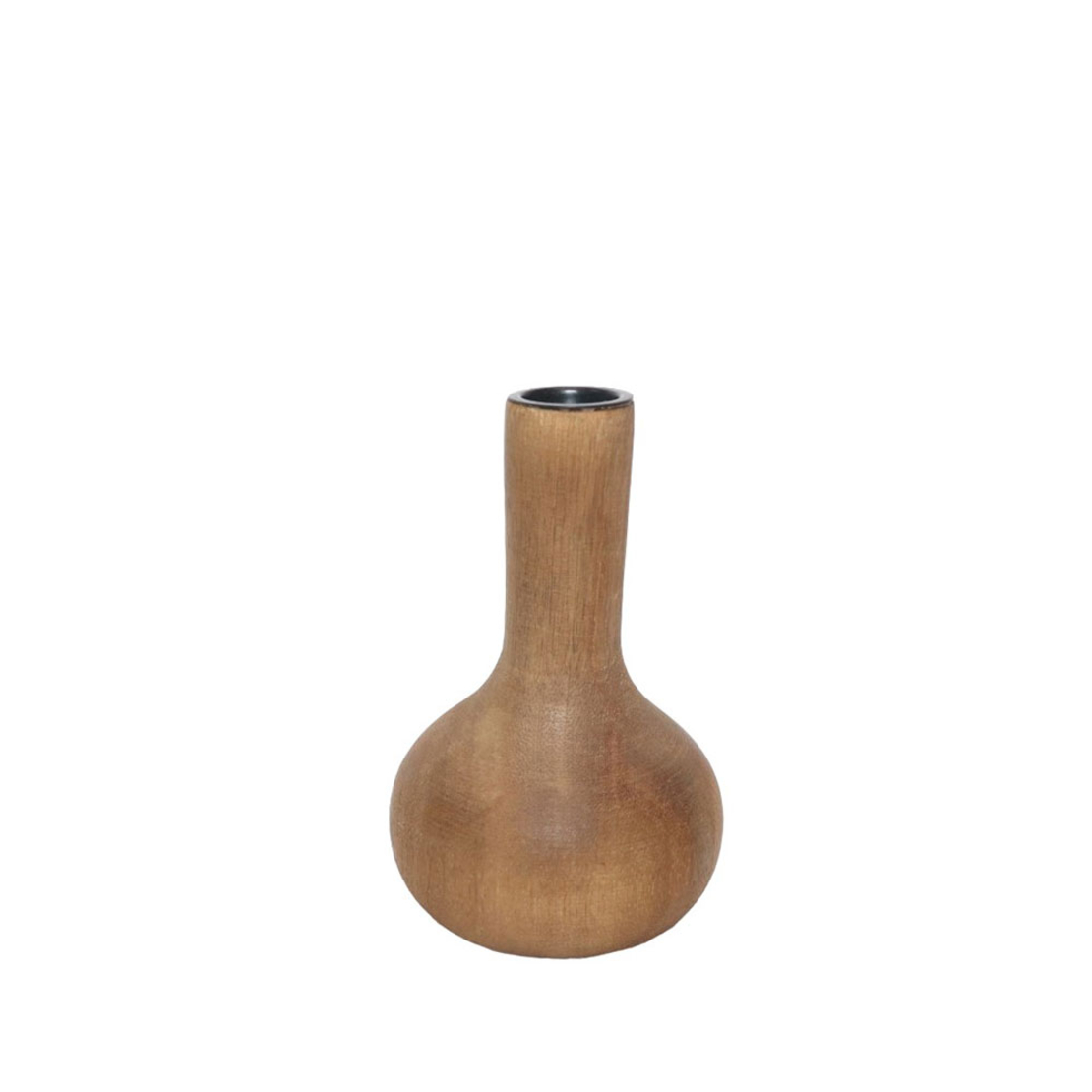 SCANDI CANDLE HOLDER WOOD NATURAL D8xH13cm IN
