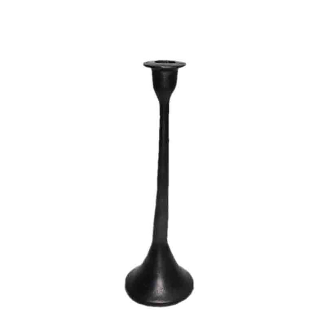 NERO CANDLE HOLDER ALUMINIUM BLACK D9,5xH28cm IN
