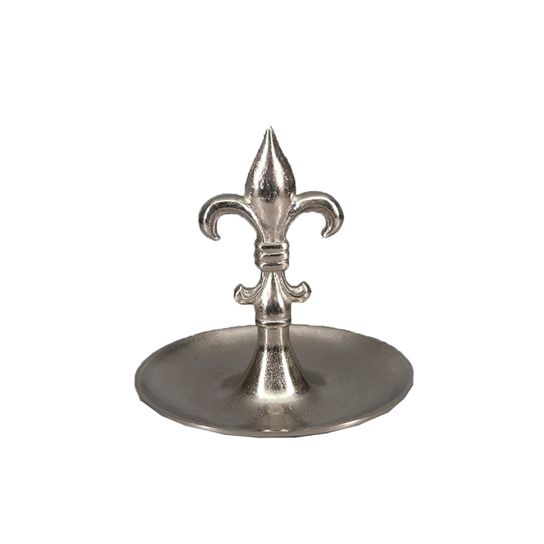 FLEUR DE TRAY ALUMINIUM SILVER D23xH23cm IN