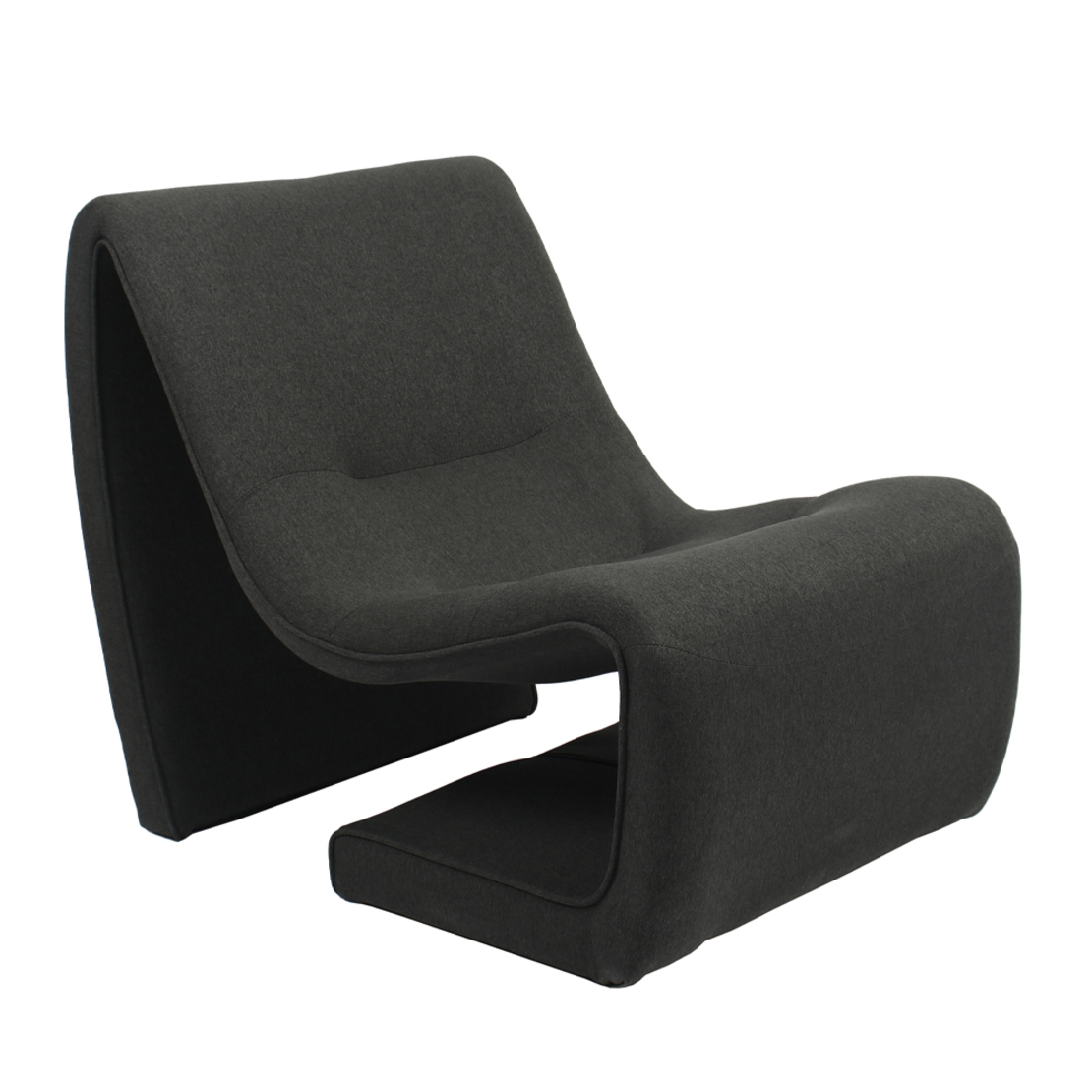 FLOW ARMCHAIR FABRIC GREY DARK METAL E1 PRC