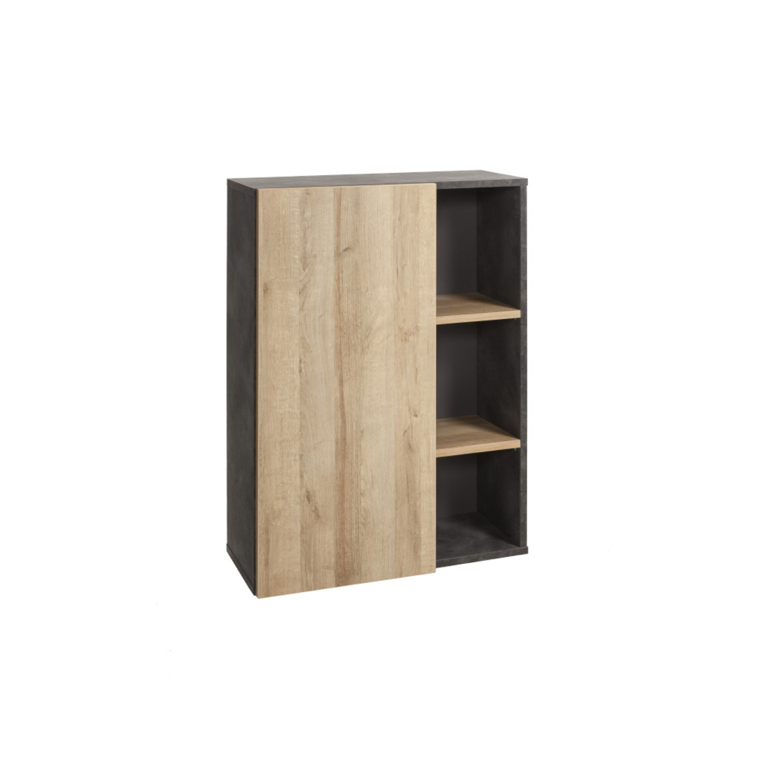 CORE BOOKCASE 2SHELVES MELAMINE STONE SONOMA 80x35xH101,7cm E1 EU