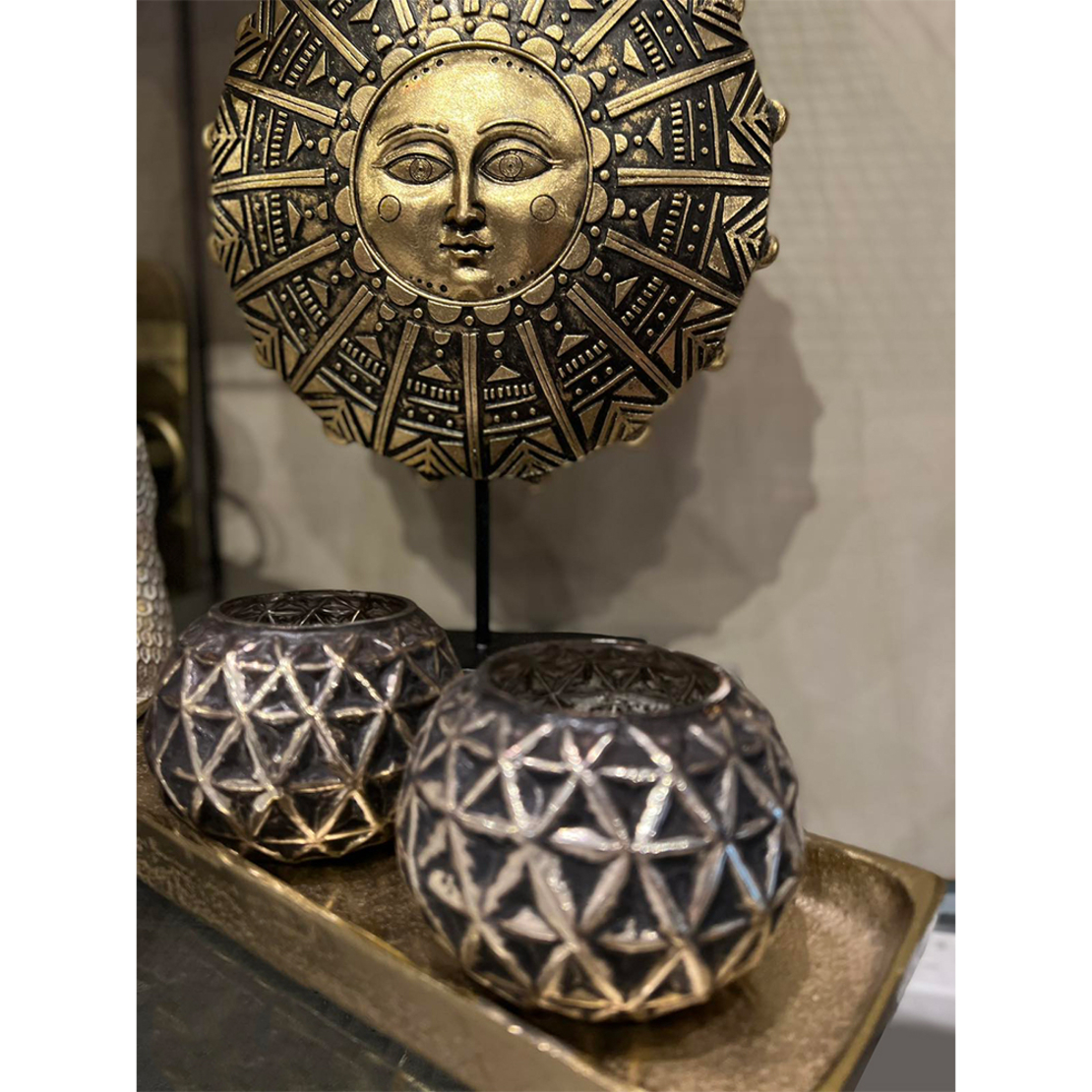 OSIRIS DECO POLYRESIN BRONZE BLACK 28x7,8xH40cm PR