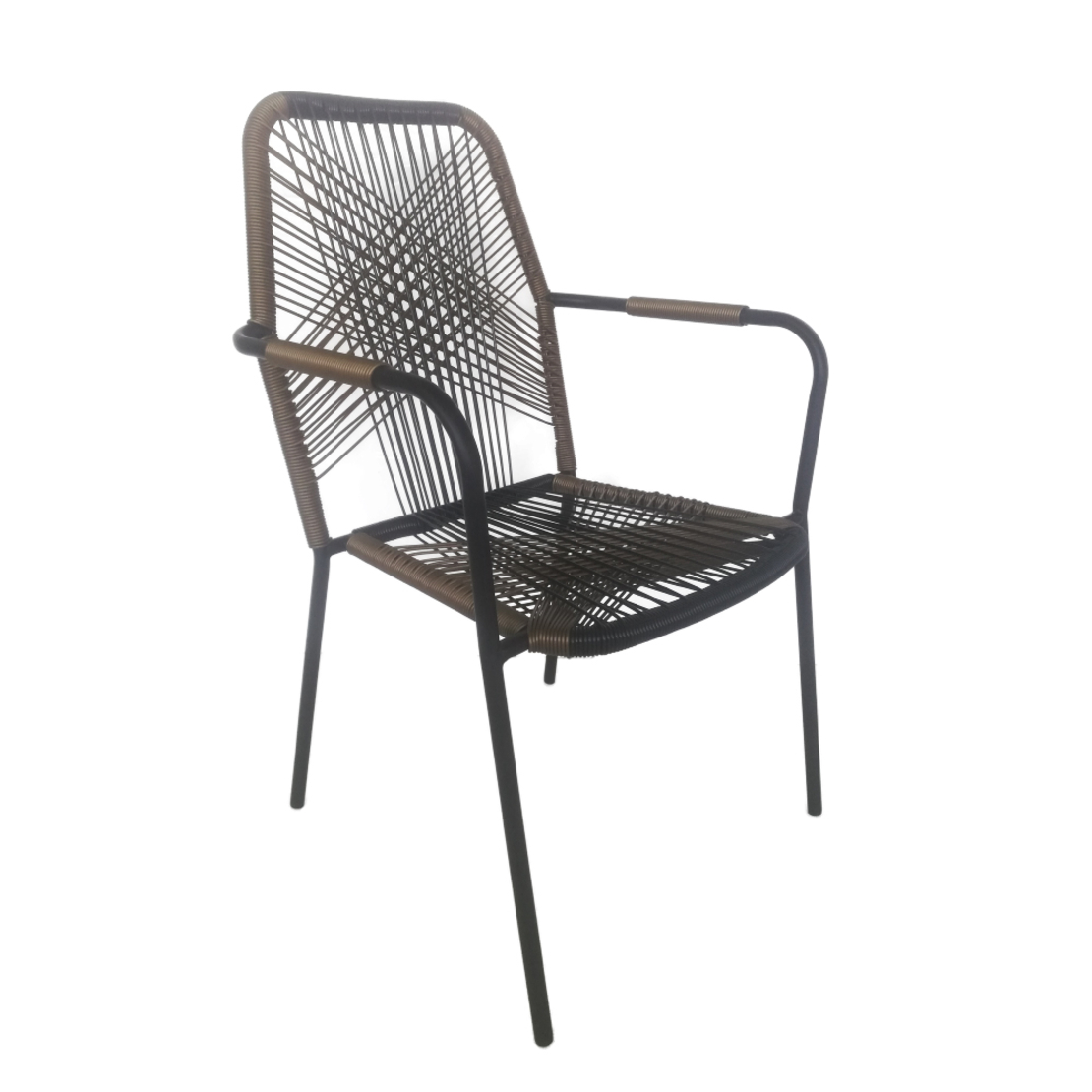 BREEZE CHAIR PE WOVEN NATURAL BLACK 59x61,5xH89cm PRC