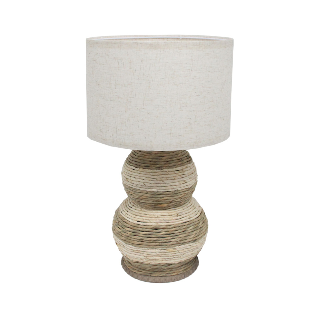 SIKINOS LAMP TABLE 30x30x52 ROPE NATURAL FABRIC BEIGE
