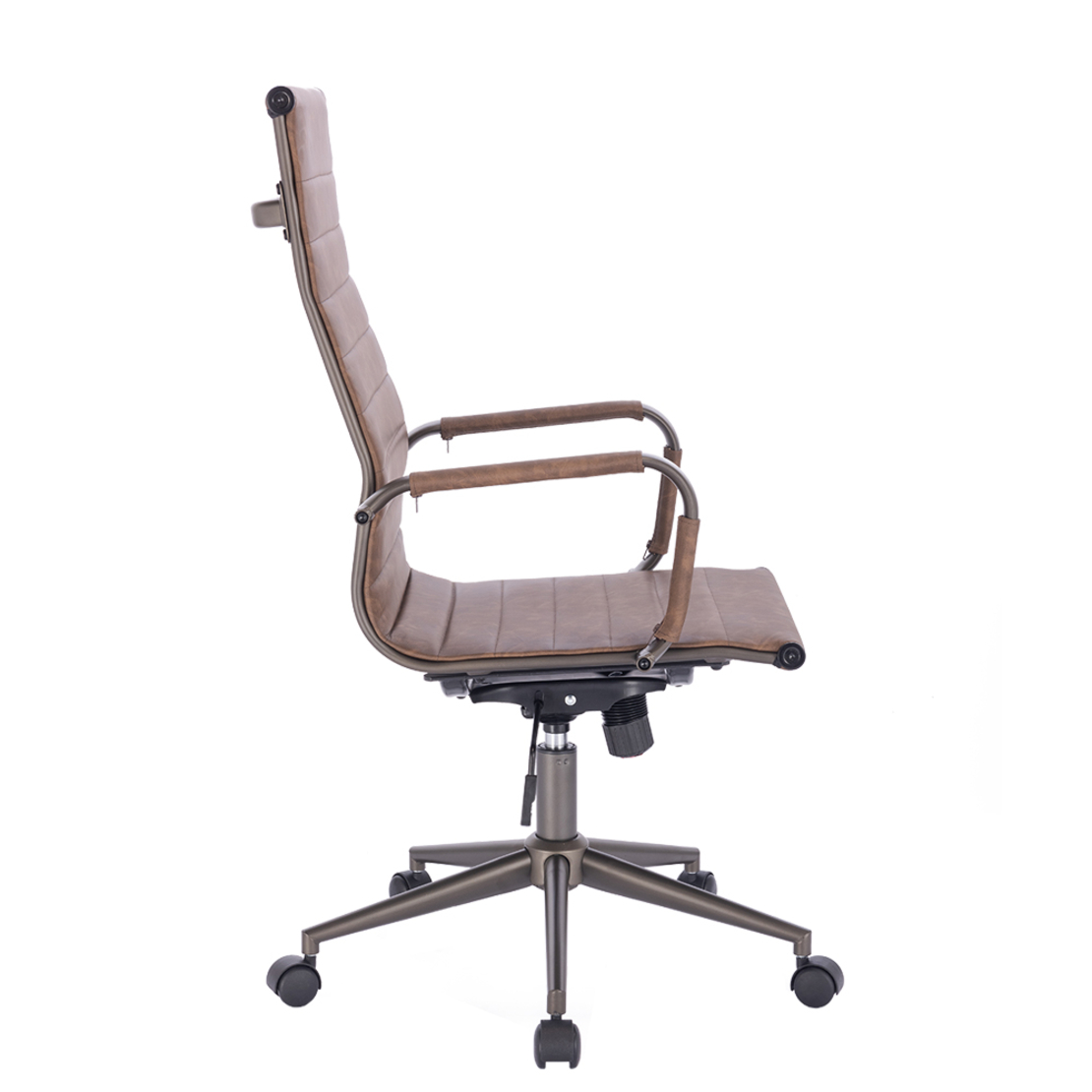 AVANT CHAIR DESK FABRIC COFFEE GUNMETAL 55,5x63xH118cm PRC