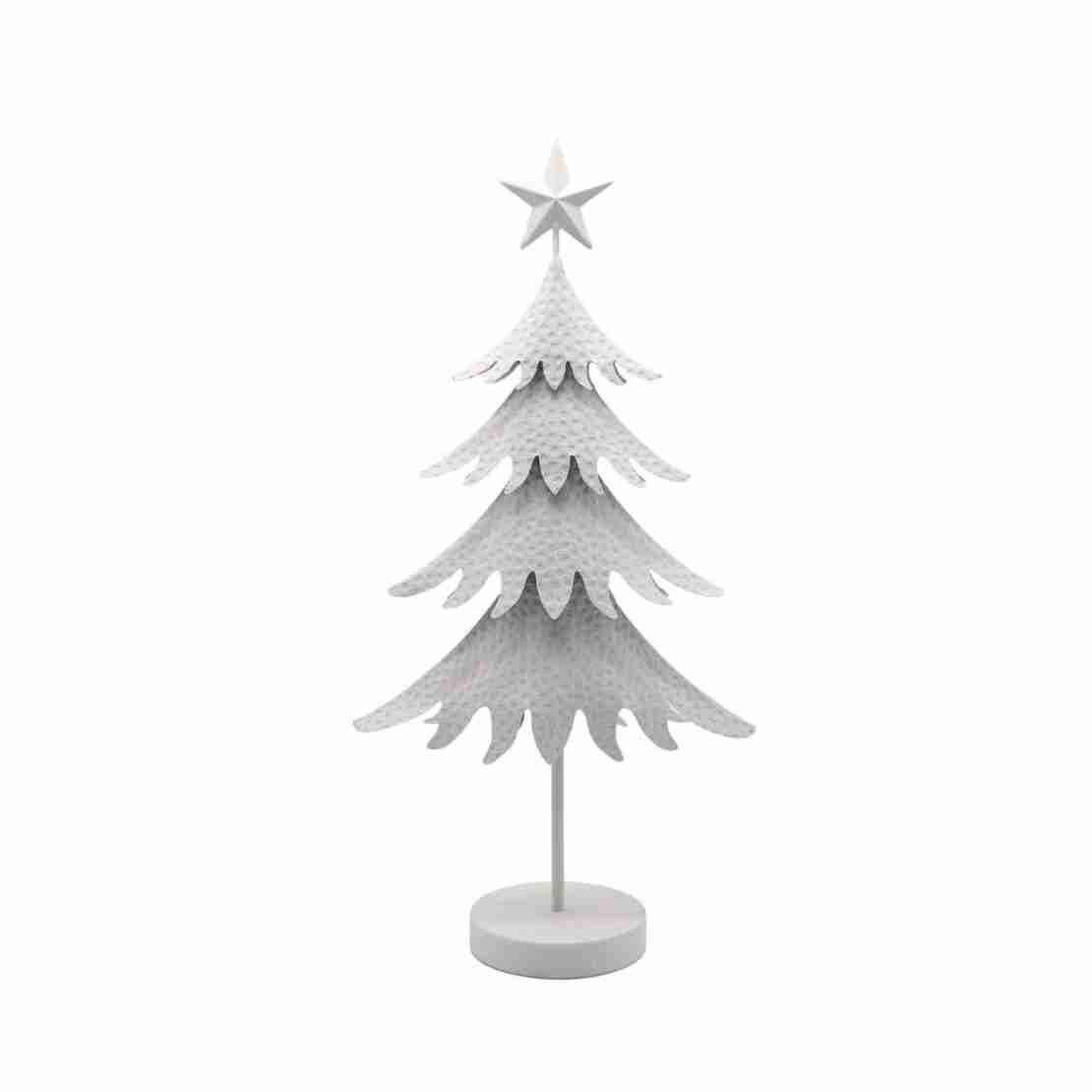 DAINTY CHRISTMAS DECORATION TREE 34x14x67.5 METAL WHITE
