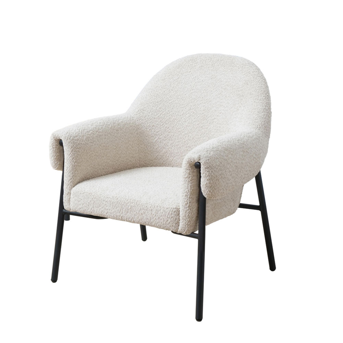 DOGGY ARMCHAIR FABRIC BEIGE METAL BLACK E1 PRC
