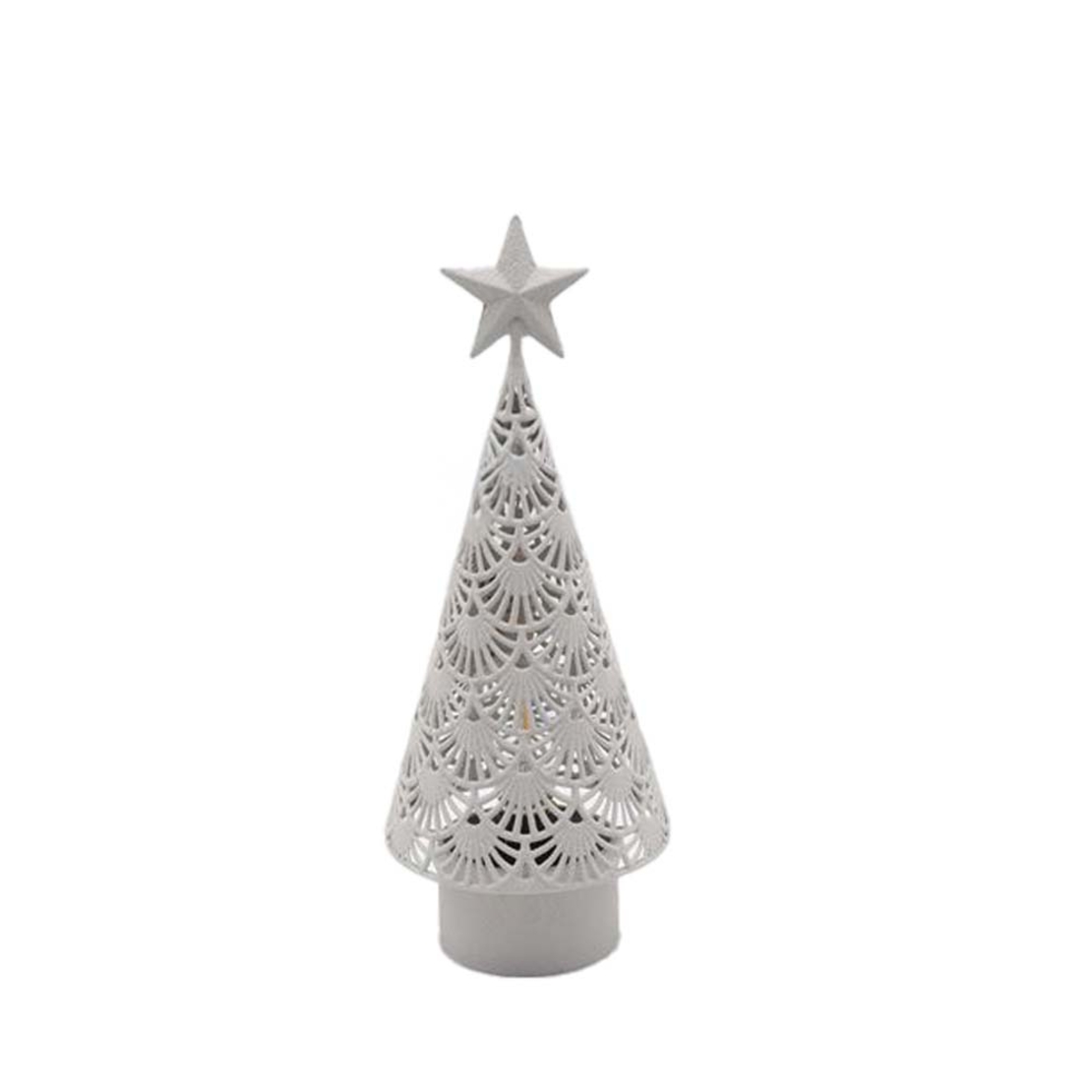 EDEL CHRISTMAS DECORATION TREE 14.5x14.5x37 METAL WHITE