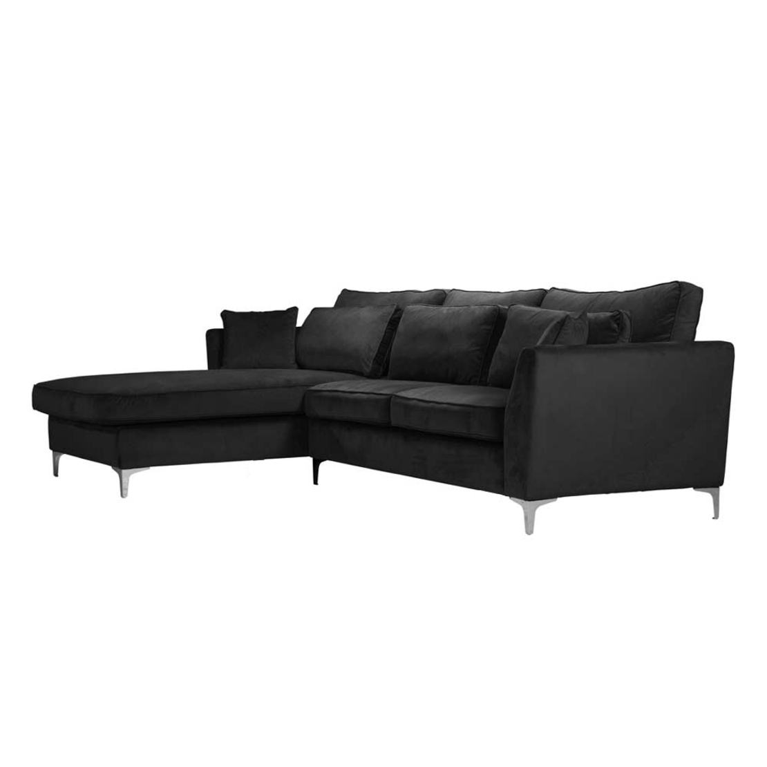 FOREVER SOFA CORNER LEFT EASY CLEAN FABRIC BLACK E1 EU