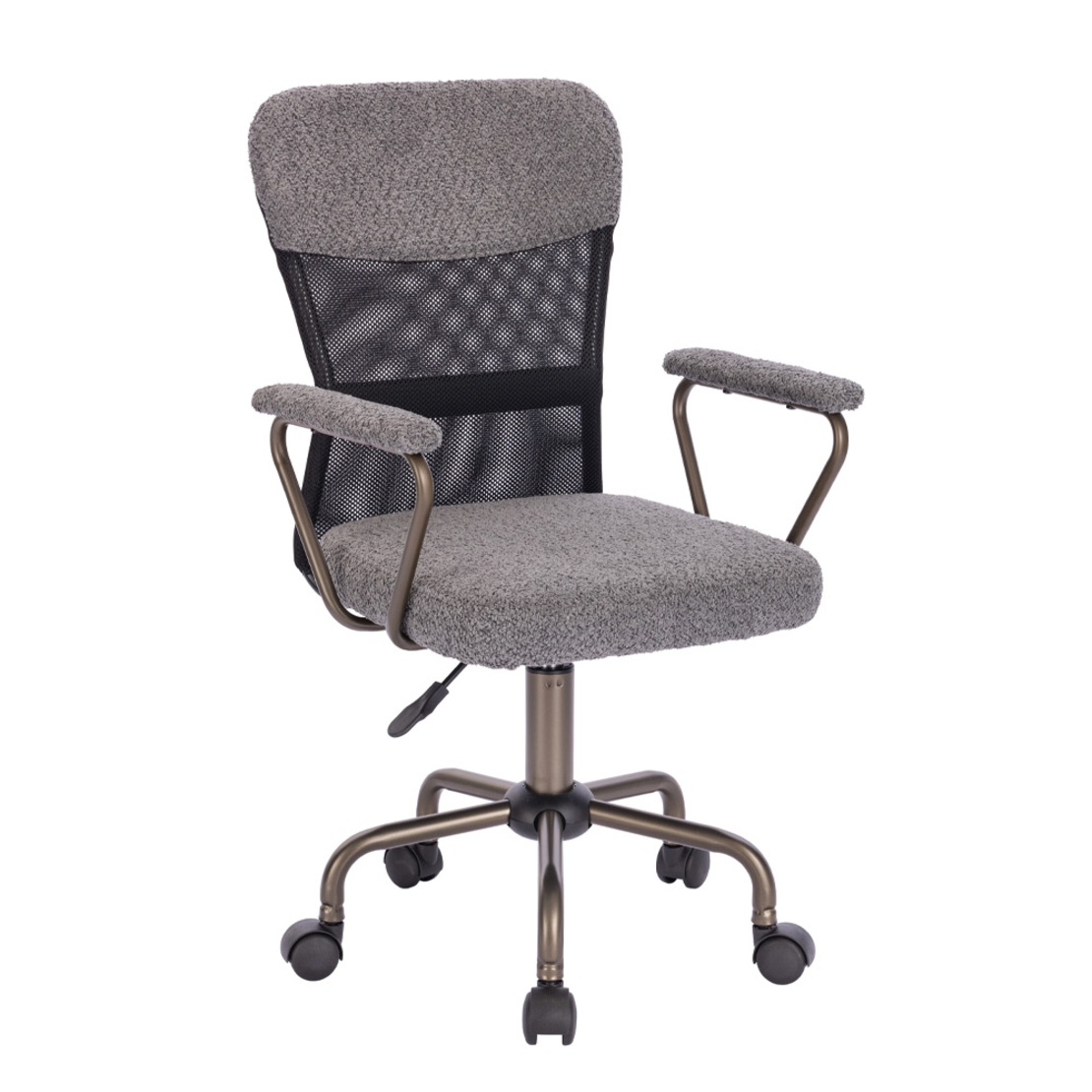 BELL CHAIR DESK FABRIC GREY GUNMETAL 54x52xH92cm P