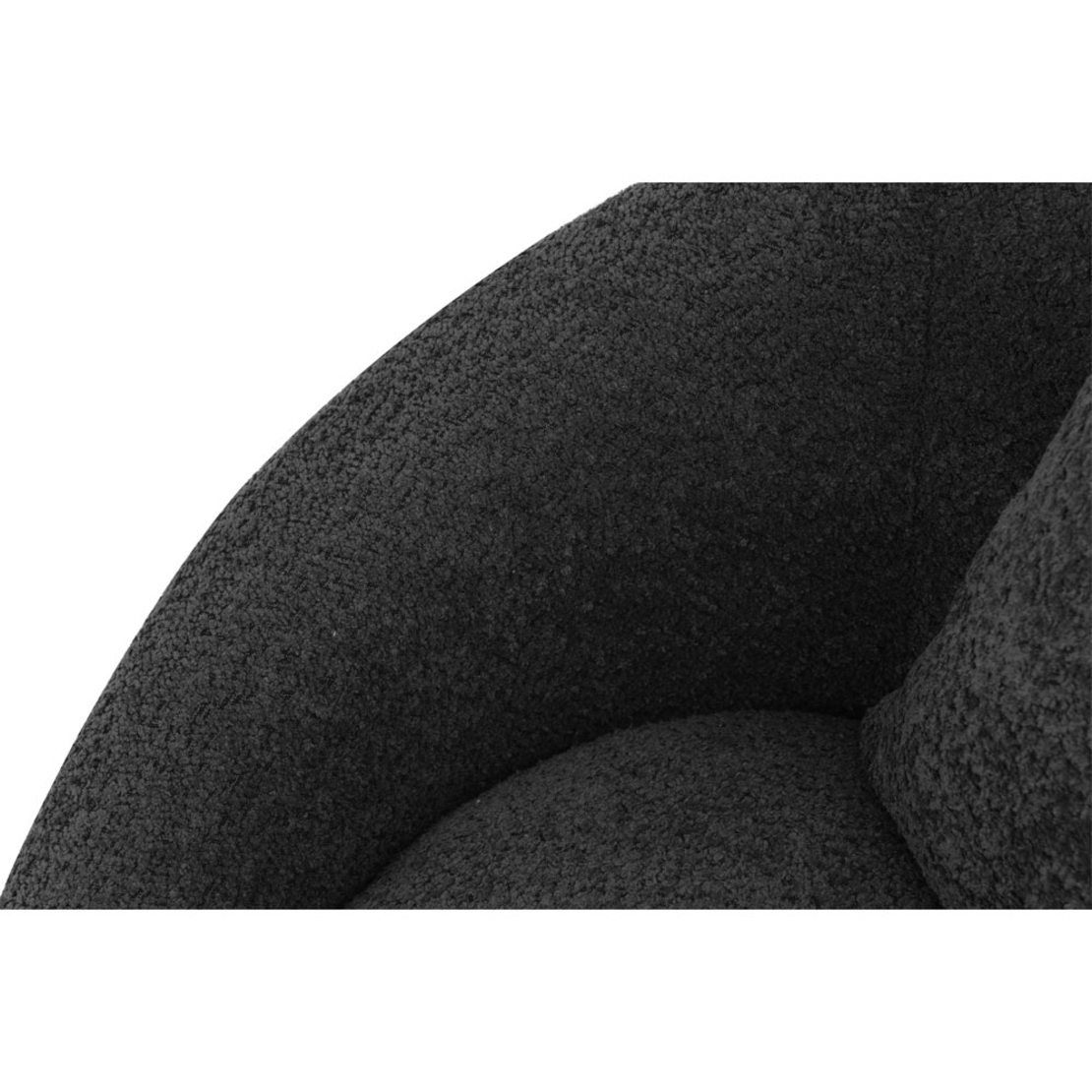 SOFTY ARMCHAIR SWIVEL FABRIC GREY DARK METAL E1 PRC