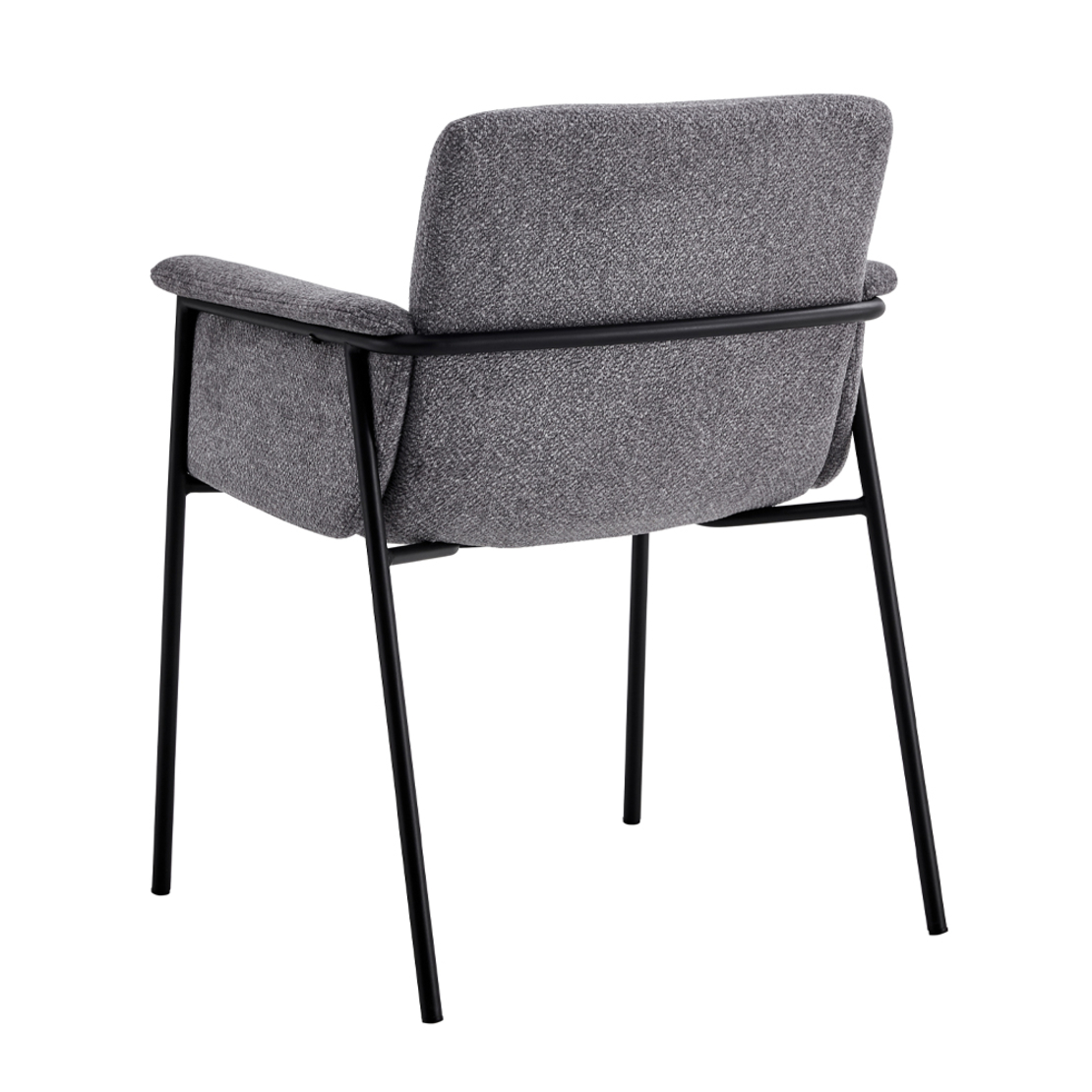 JAPO CHAIR FABRIC GREY METAL BLACK E1 PRC