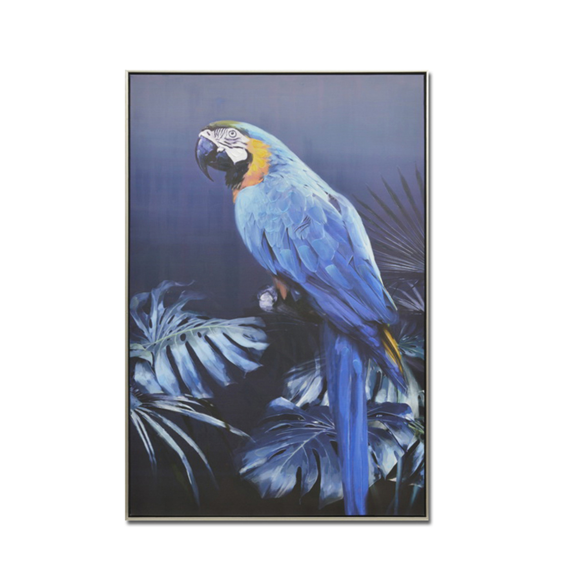 BLUΕ POPINJAY PAINTING CANVAS MULTICOLOR WOOD 82x1
