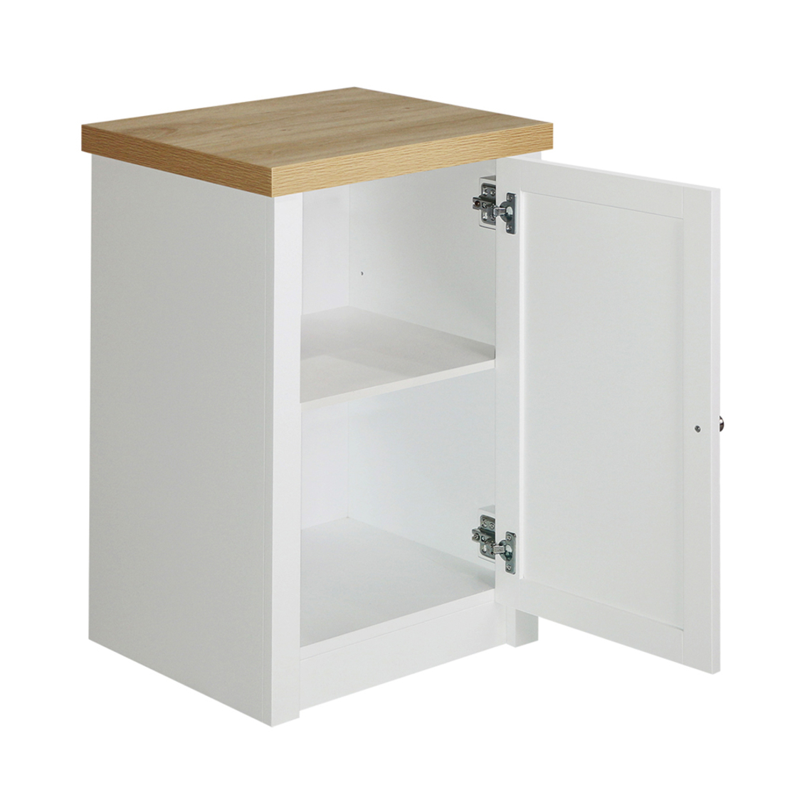 VILLAGE NIGHTSTAND MELAMINE WHITE NATURAL E1 PRC