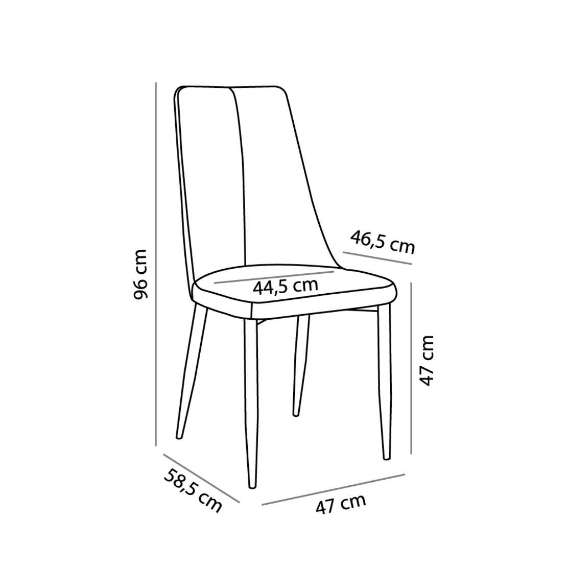ALTA CHAIR FABRIC EMERALD METAL BLACK E1 PRC