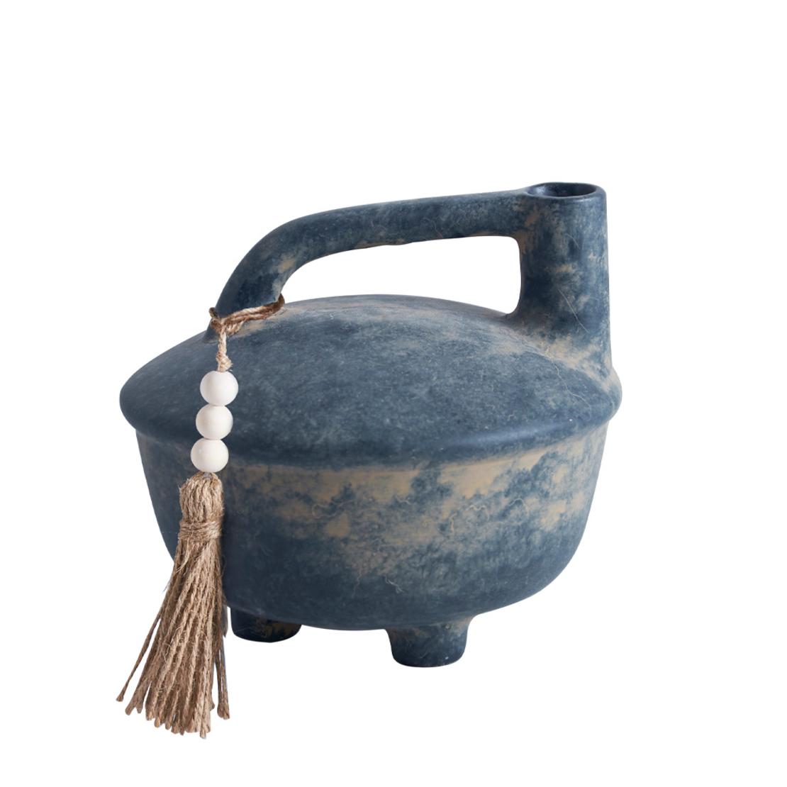 FENDRA VASE CERAMIC ANTRACITE BEIGE 18x17xH16cm PR
