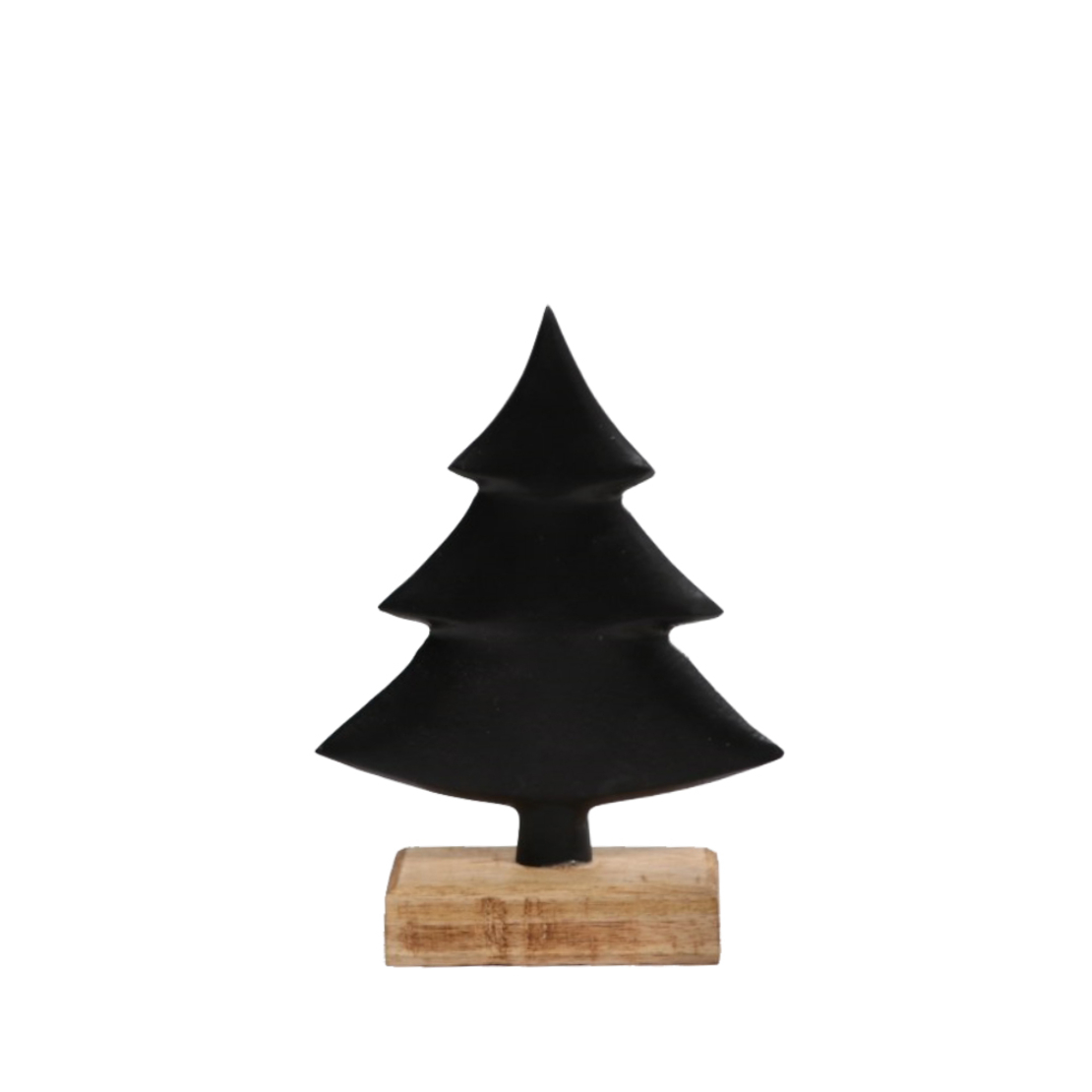 XMAS POLE TREE ALUMINIUM WOOD MANGO BLACK NATURAL