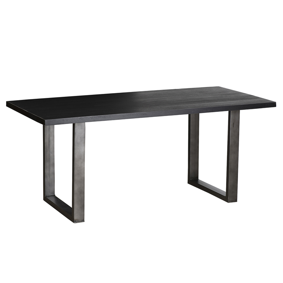MASAI 220 TABLE WOOD MANGO BLACK METAL IN