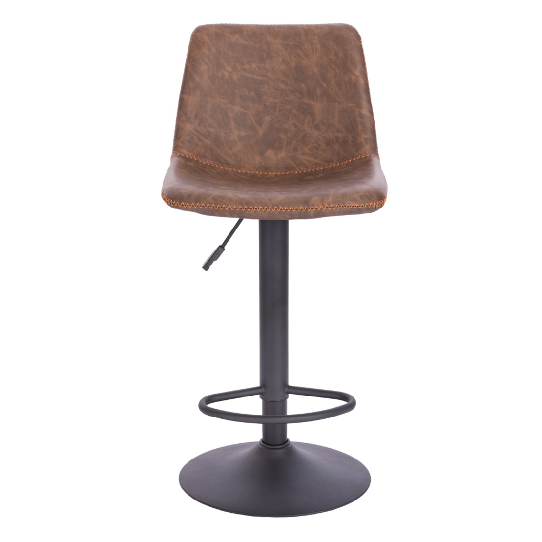 ASTI STOOL BAR FABRIC BROWN ANTIQUE WASHED BLACK M