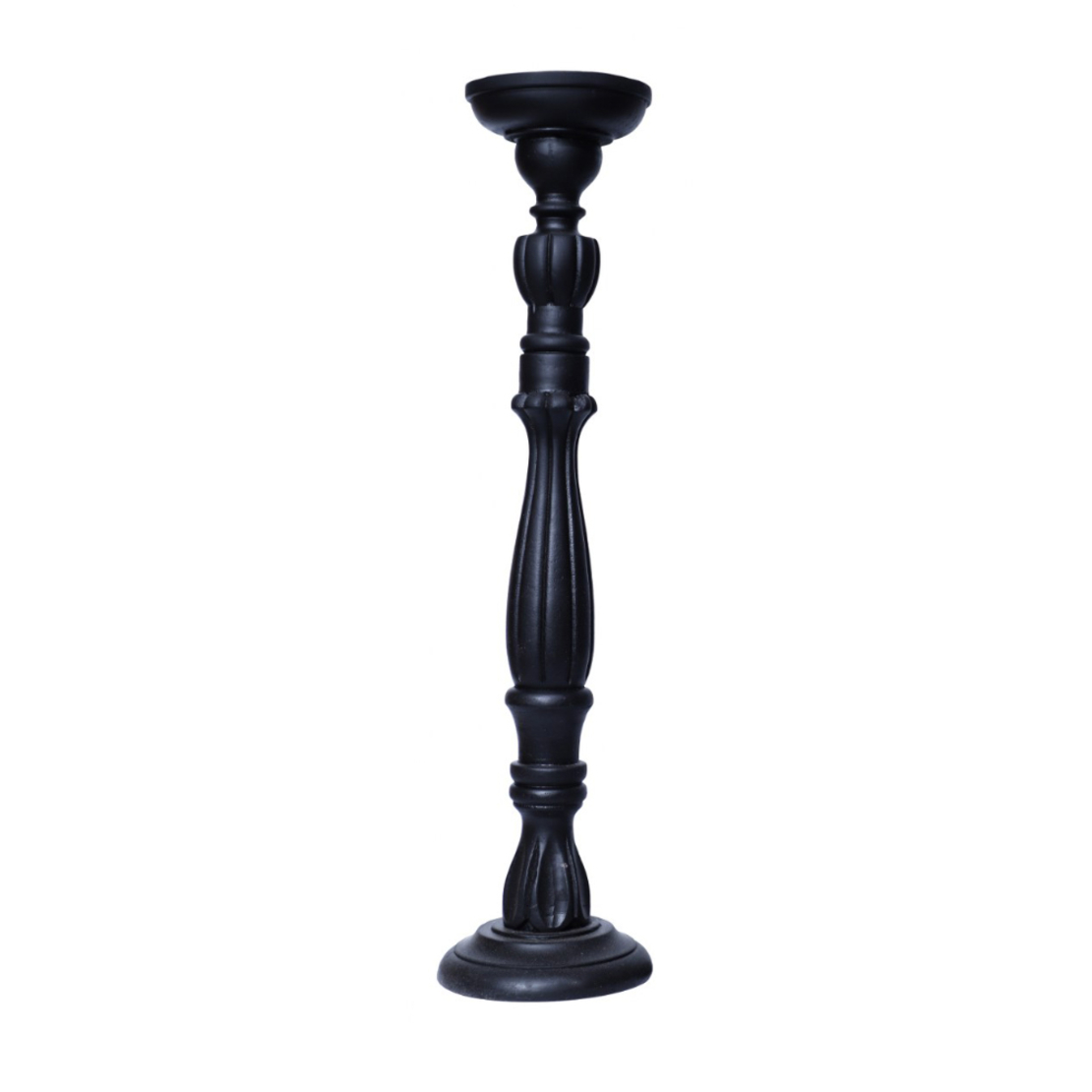 KENDAL CANDLE HOLDER WOOD MANGO BLACK D13xH45cm IN