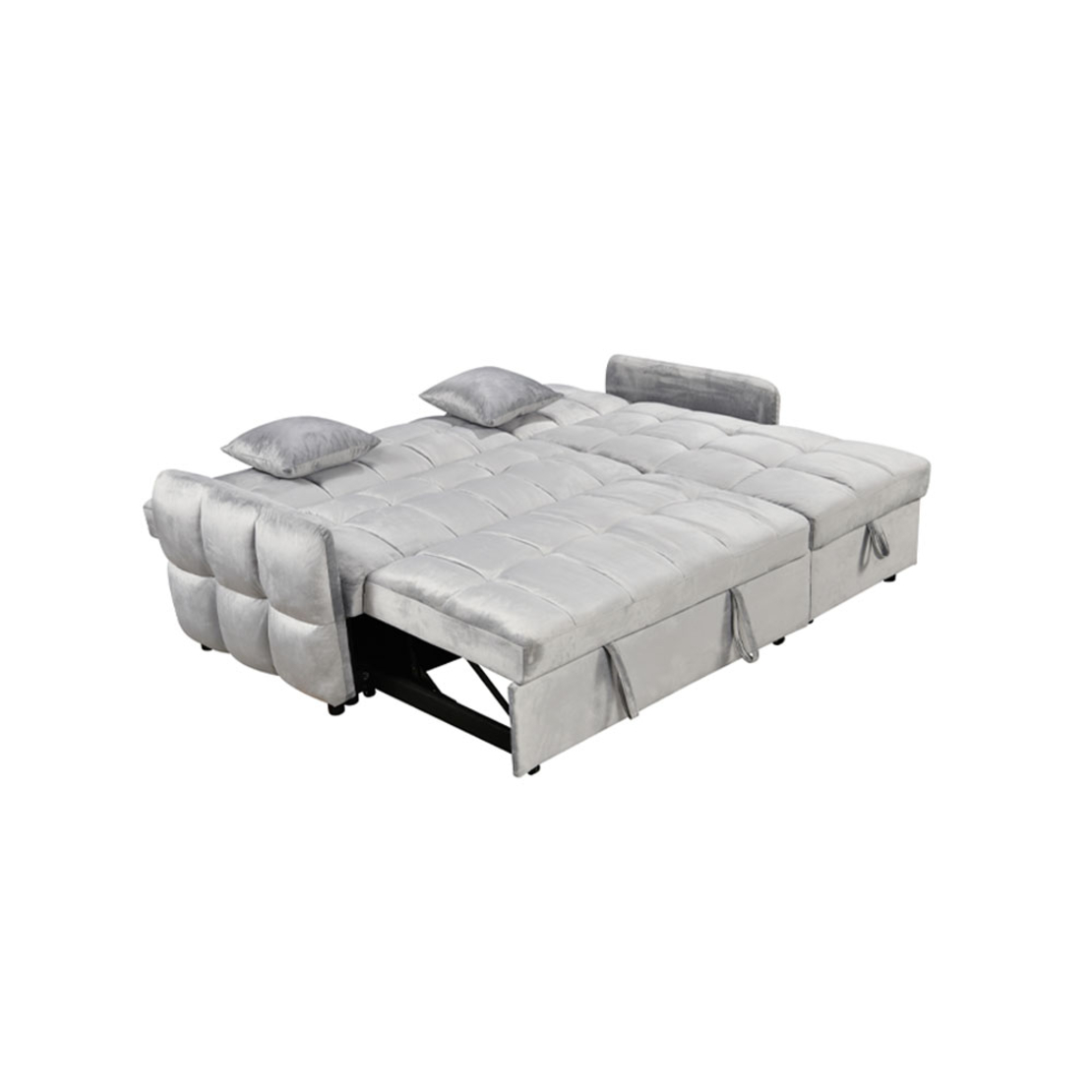 CROSSOVER SOFA BED REVERSABLE CORNER FABRIC GREY LIGHT E1 PRC