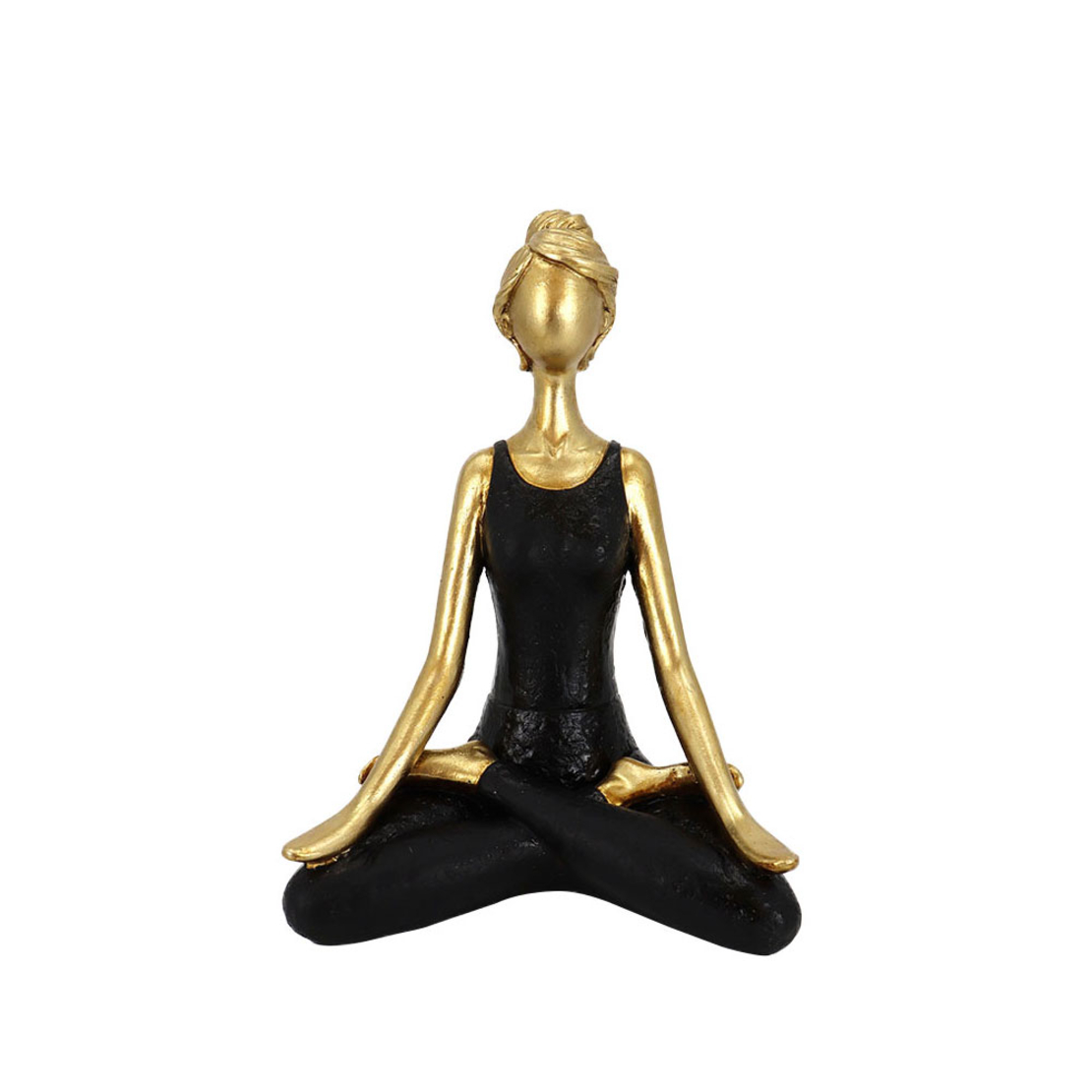 VASANTA 1 DECO FIGURE POLYRESIN GOLD BLACK 13,5x9x