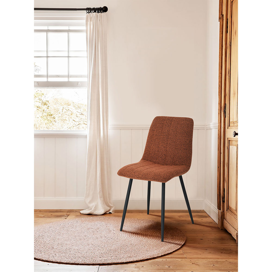 PRAGA CHAIR FABRIC EKAI METAL BLACK E1 PRC