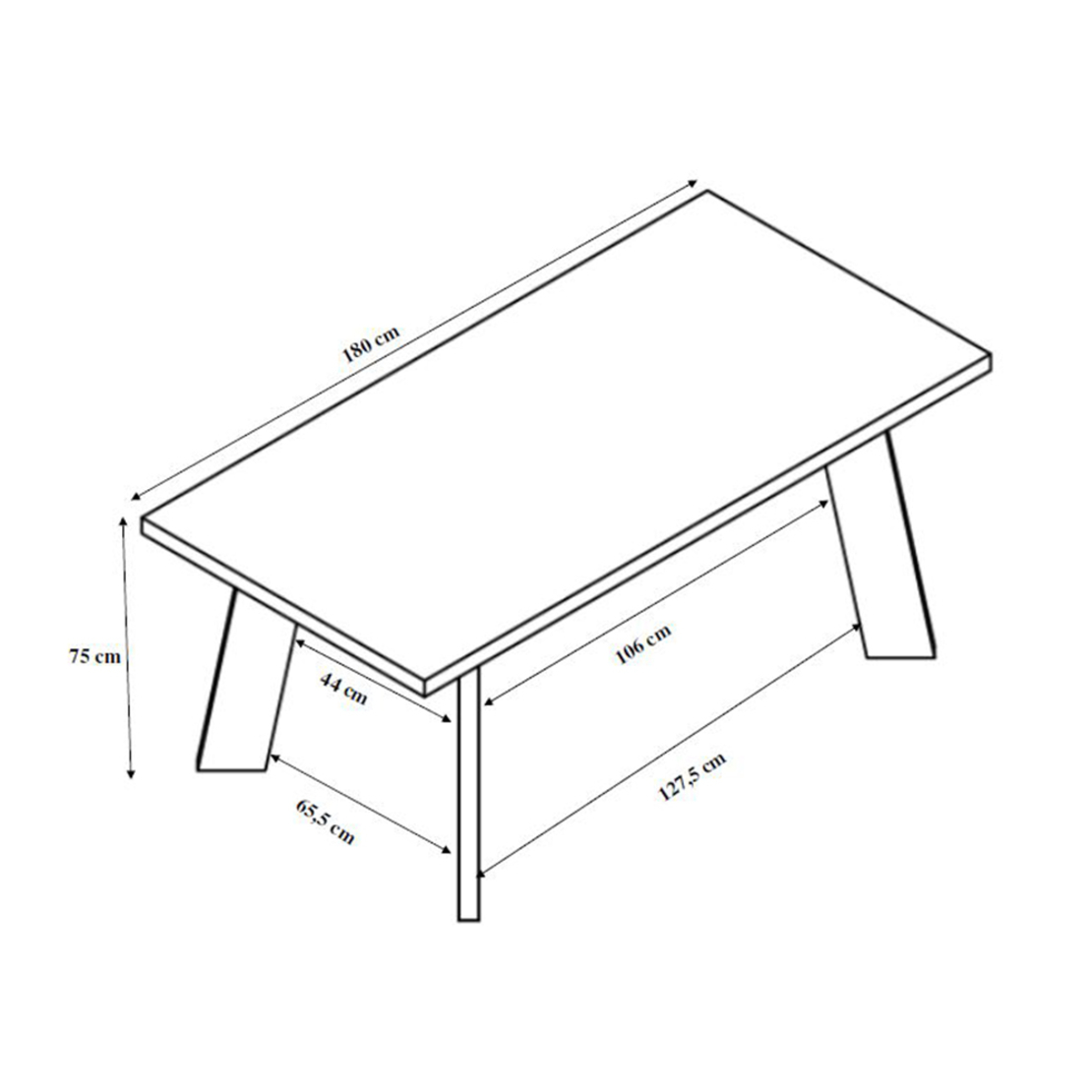 CITY TABLE MELAMINE SONOMA DARK E1 PRC