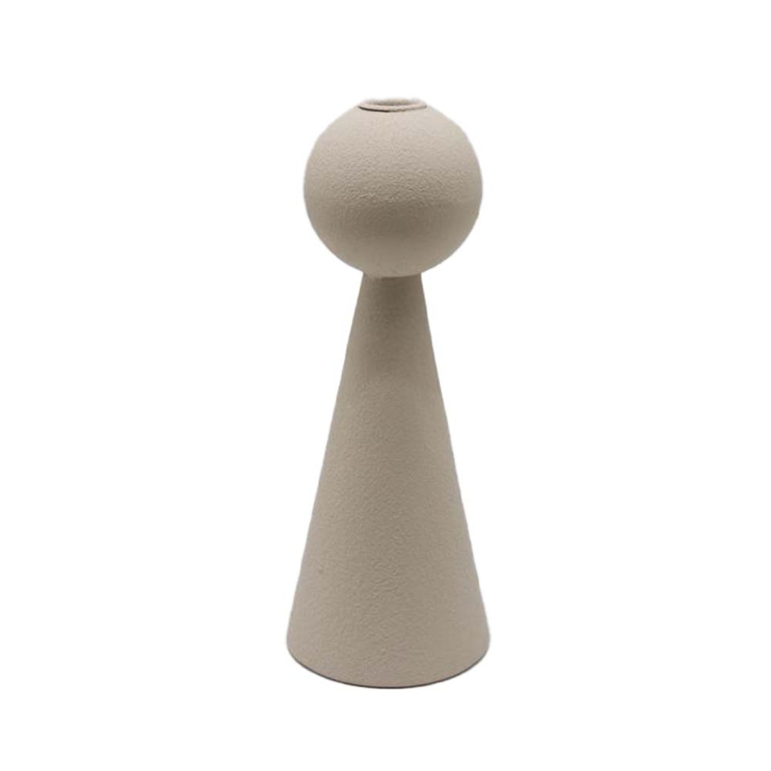HALO CANDLE HOLDER 10x10x26.5 METAL BEIGE