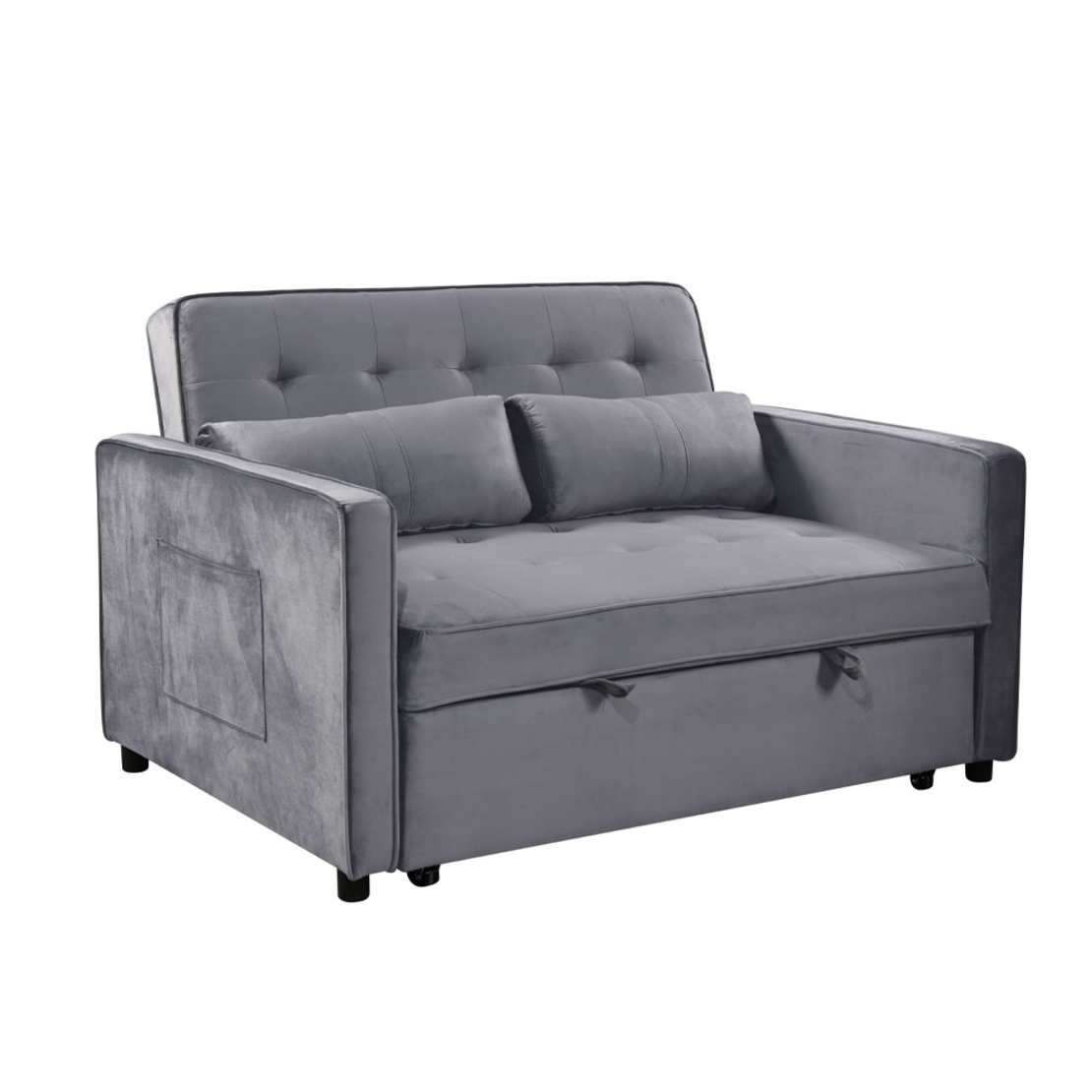 SOLUTION SOFA BED 2SEAT FABRIC GREY E1 PRC