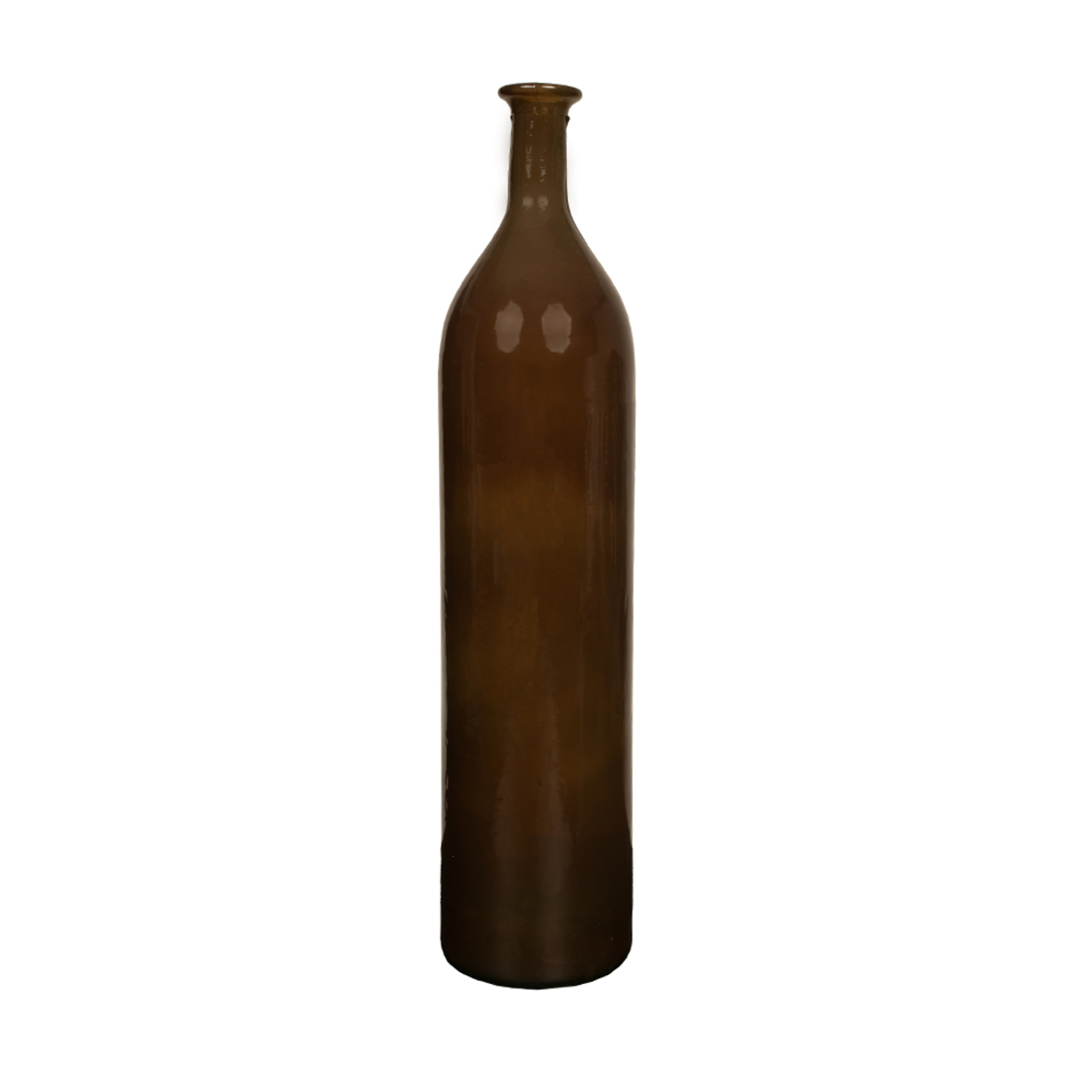 CRUSHED CARAMEL BOTTLE RECYCLED GLASS CARAMEL D12x