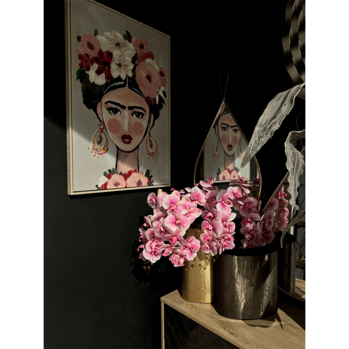MY ROMANTIC GIRL A PAINTING CANVAS MULTICOLOR WOOD