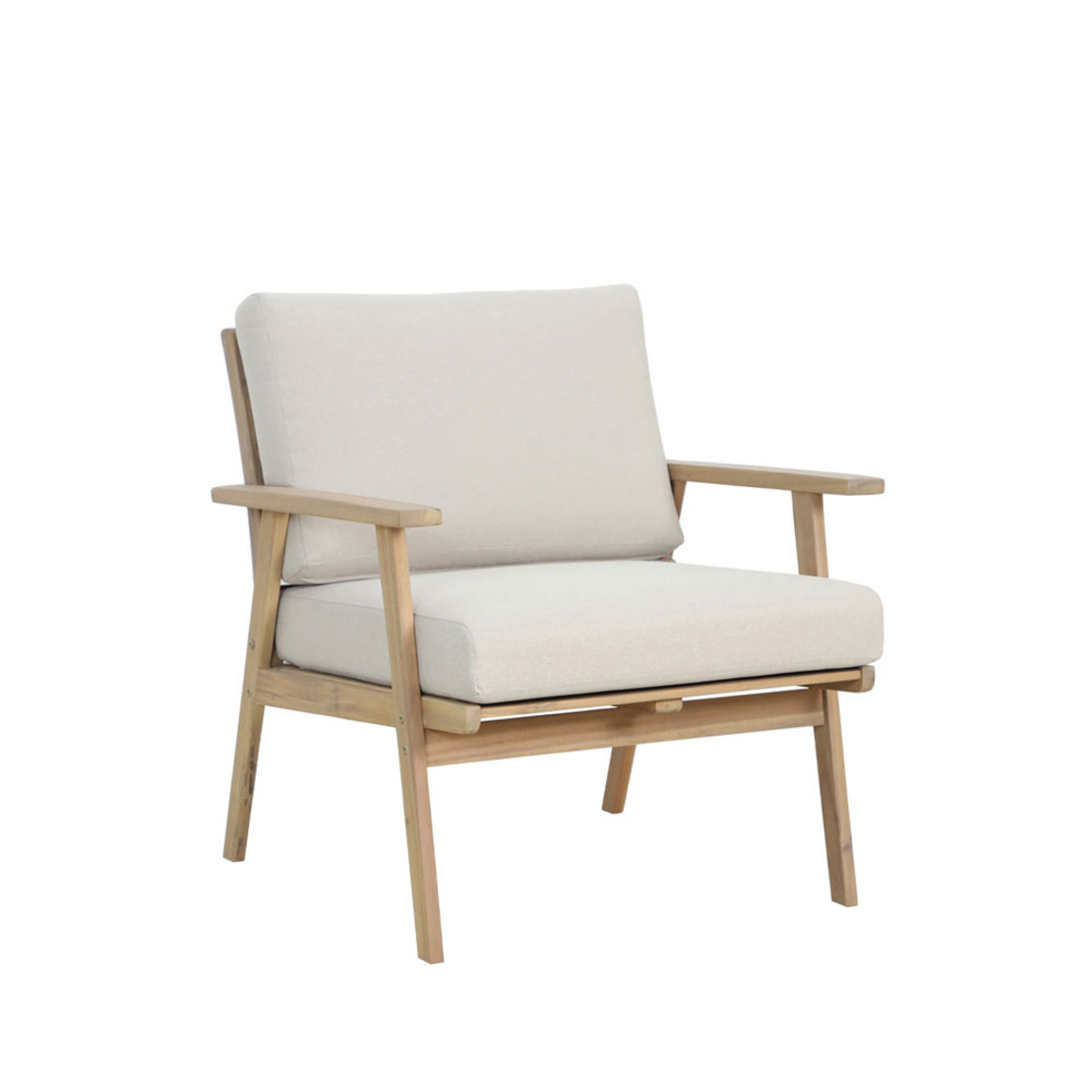 ETOILE LOUNGE SET 1+2+1 WOOD ACACIA NATURAL BEIGE